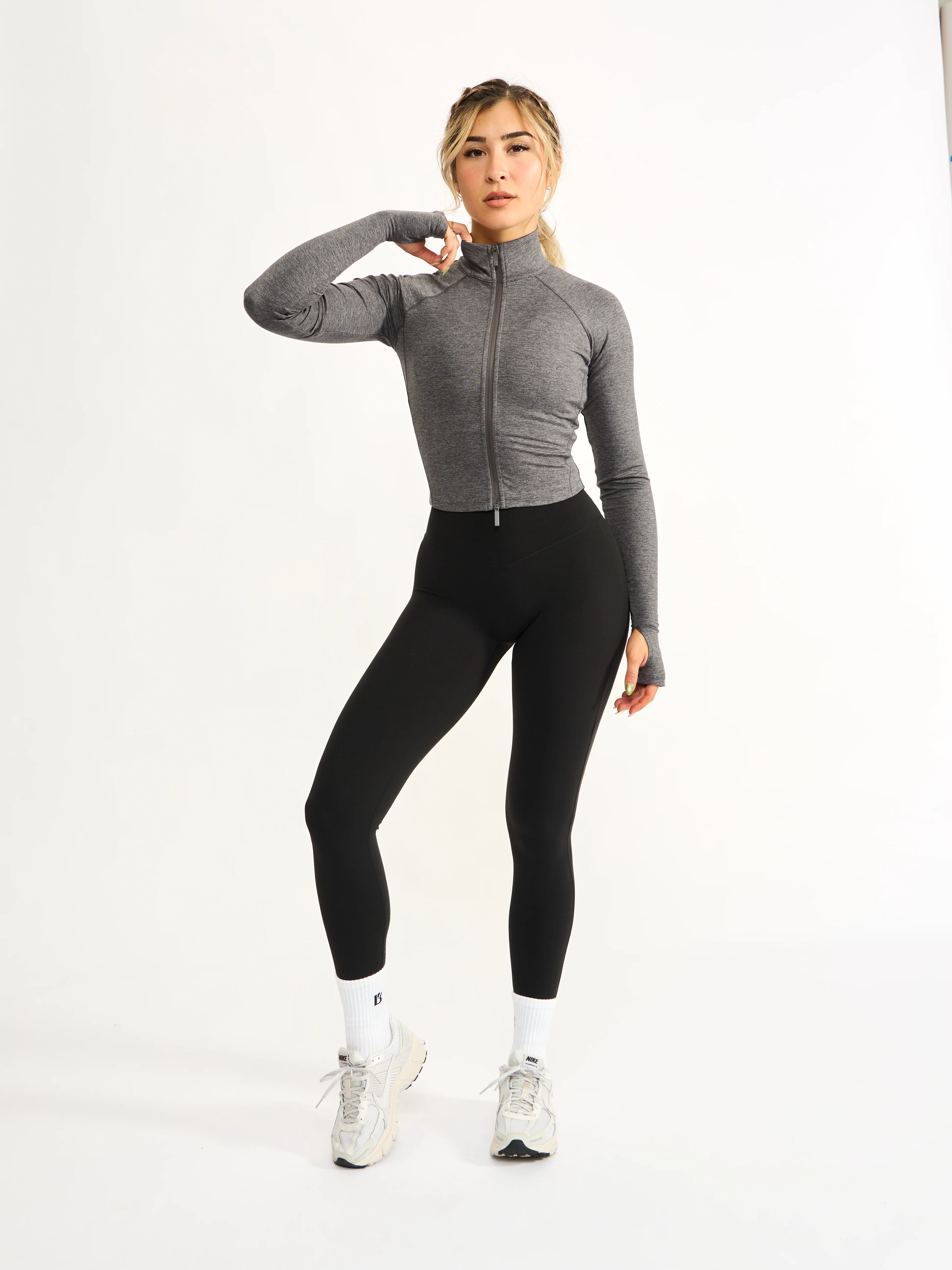 Dream Heather Zip Jacket - Heather Charcoal - Image 2
