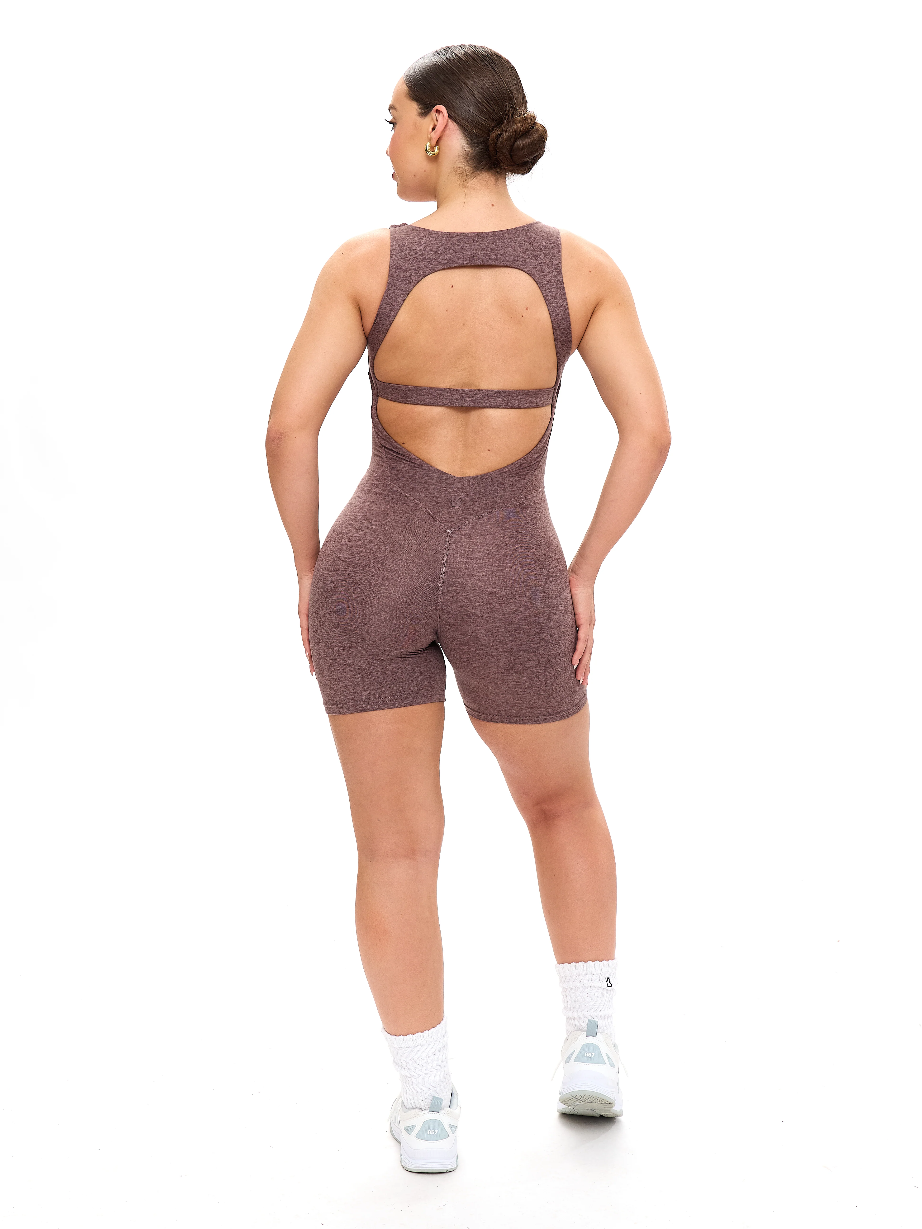 Dream Heathered Bodysuit - Mocha Berry - Image 3