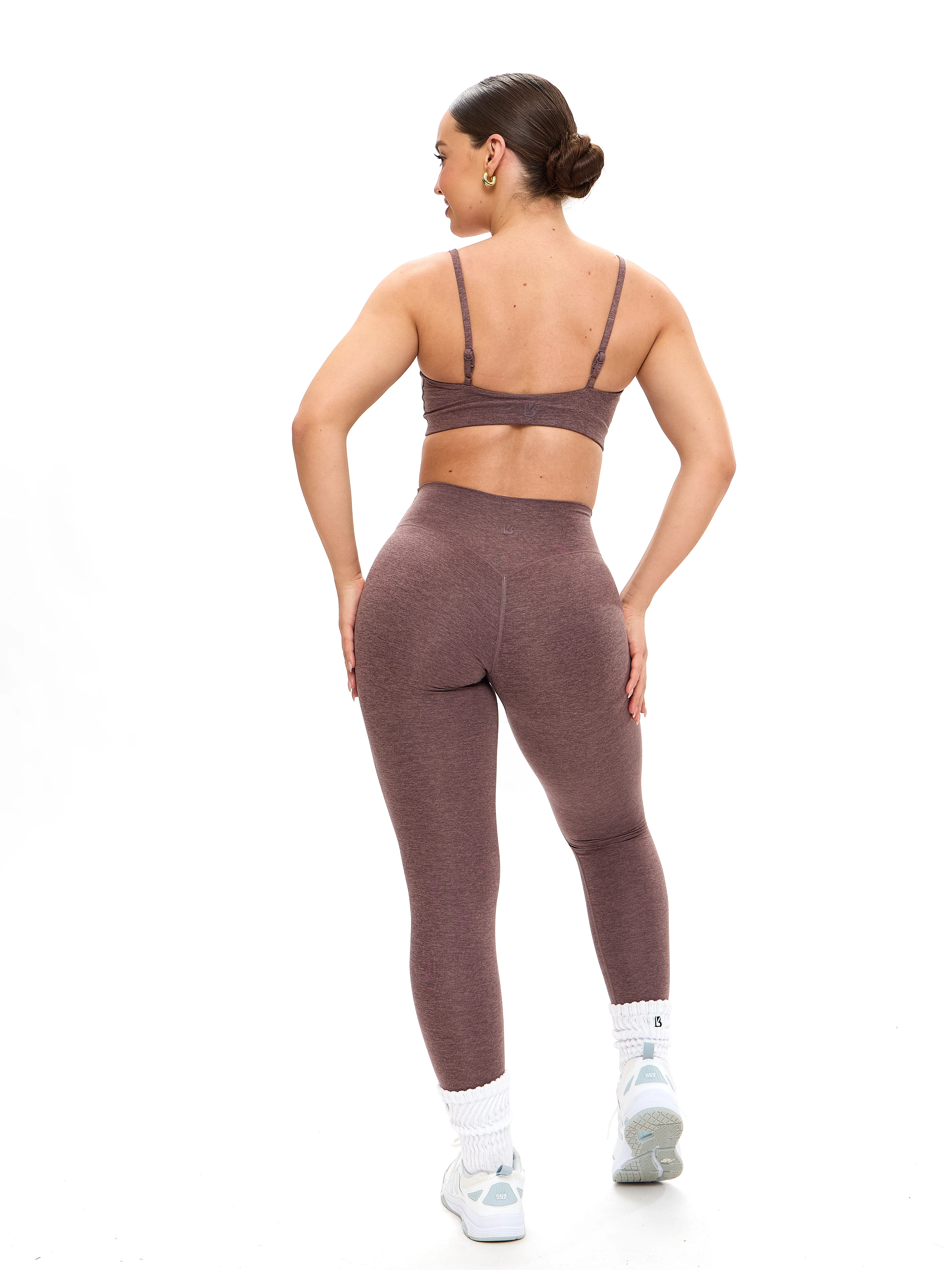 Dream Heathered Legging - Mocha Berry - Image 4
