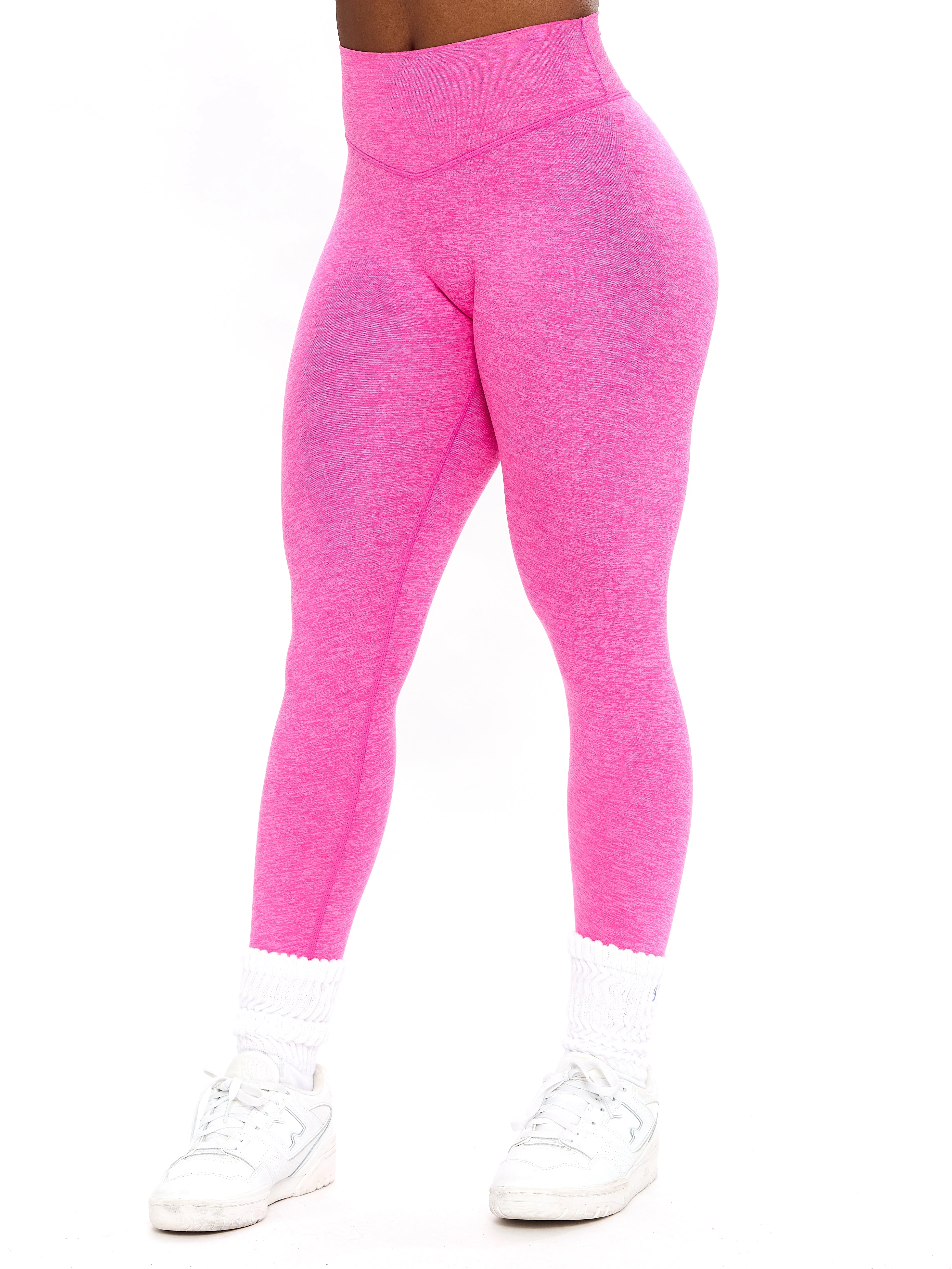 Dream Heathered Legging 26" - Candy Crush Pink - Image 3