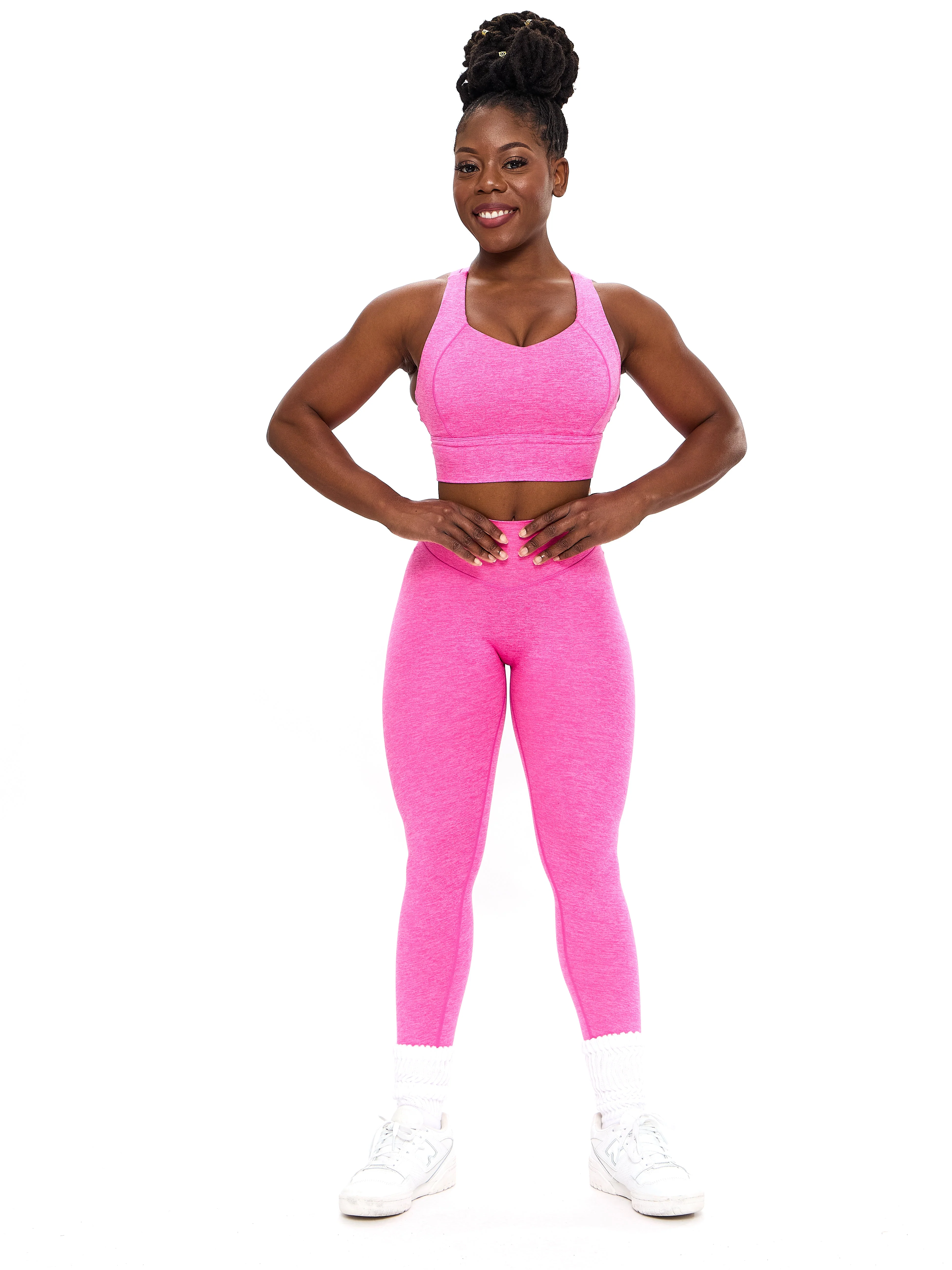 Dream Heathered Legging 26" - Candy Crush Pink - Image 4
