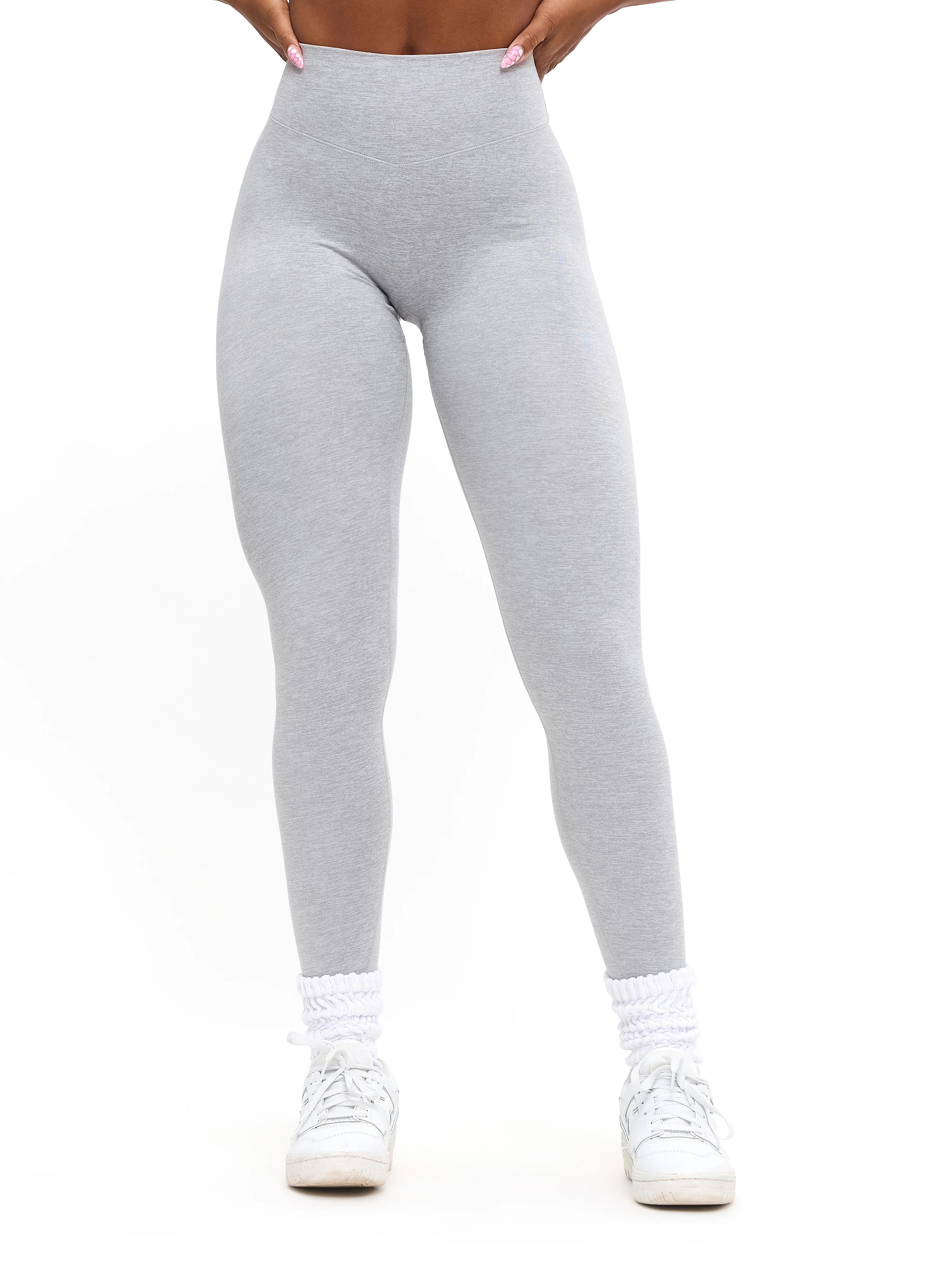 Dream Heathered Legging - Heathered Grey - Image 4