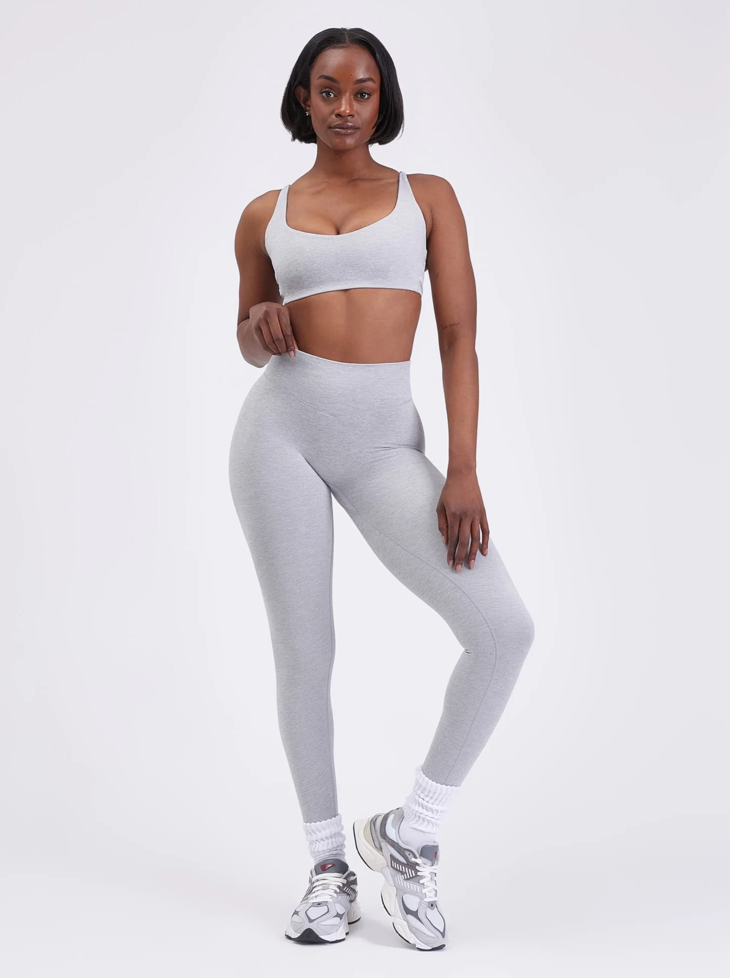 Dream Heathered Legging - Heathered Grey - Image 7