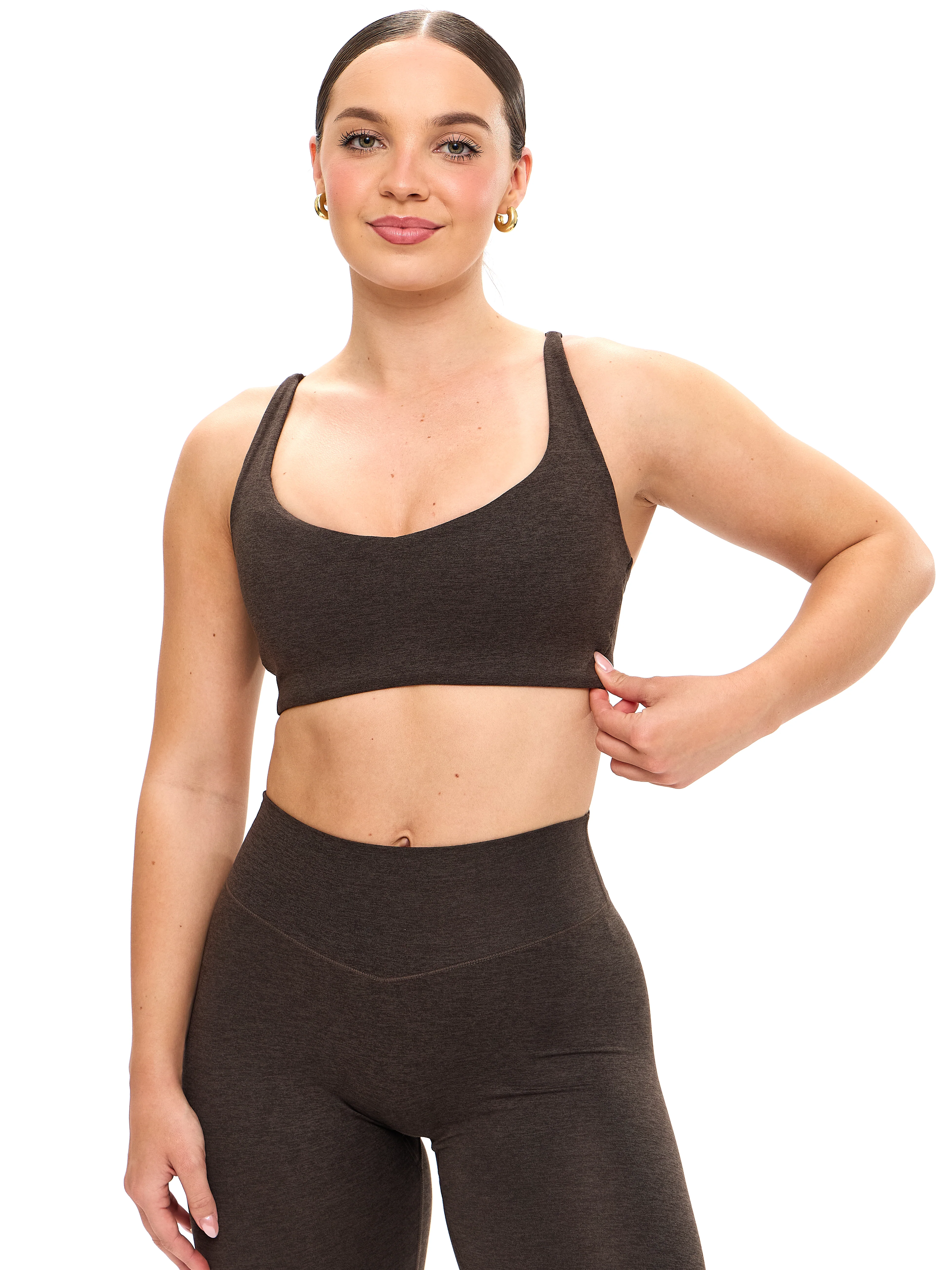 Dream Heathered Sports Bra - Cold Brew - Image 3