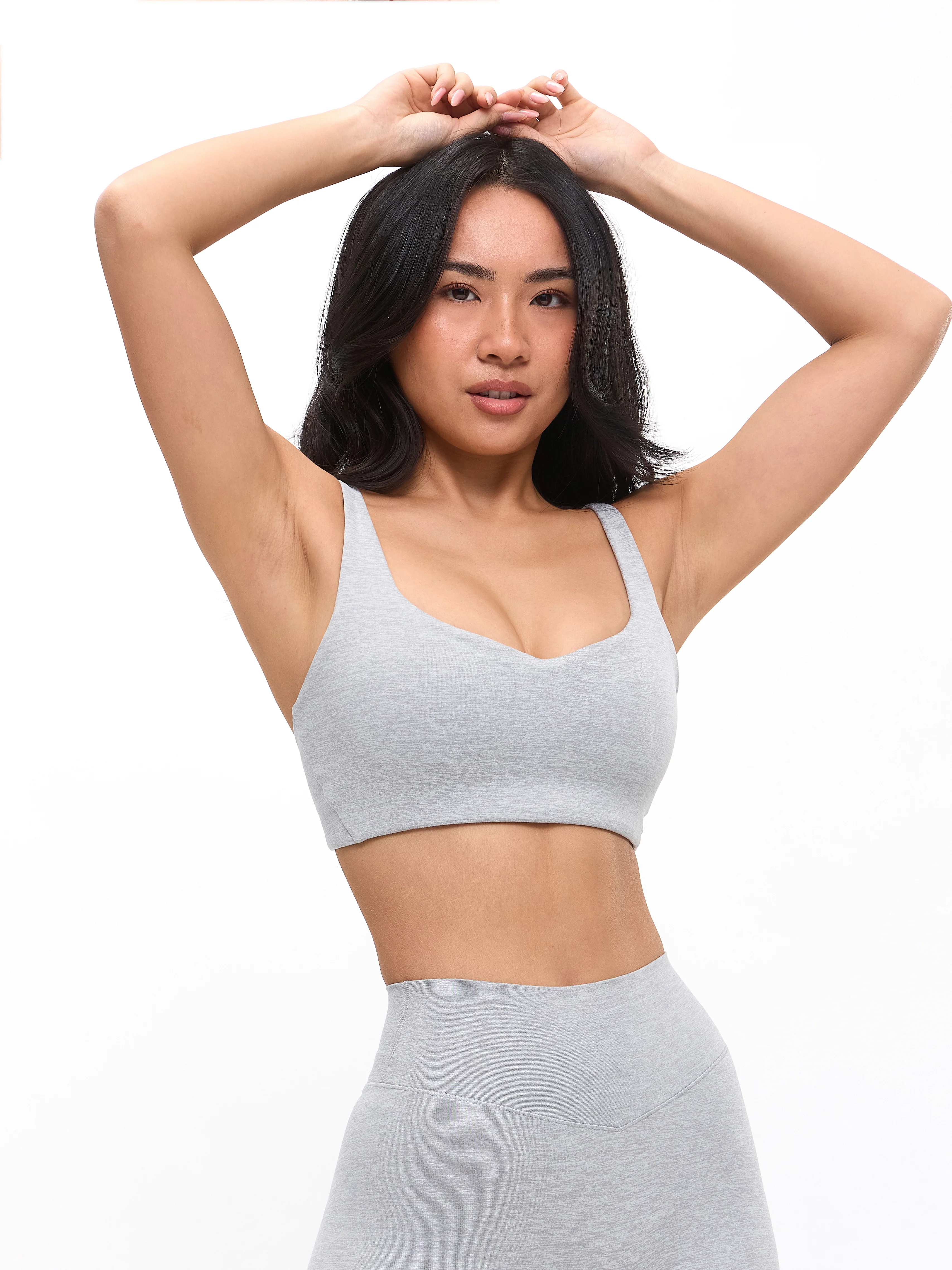 Dream Heathered Sports Bra - Heather Grey - Image 4