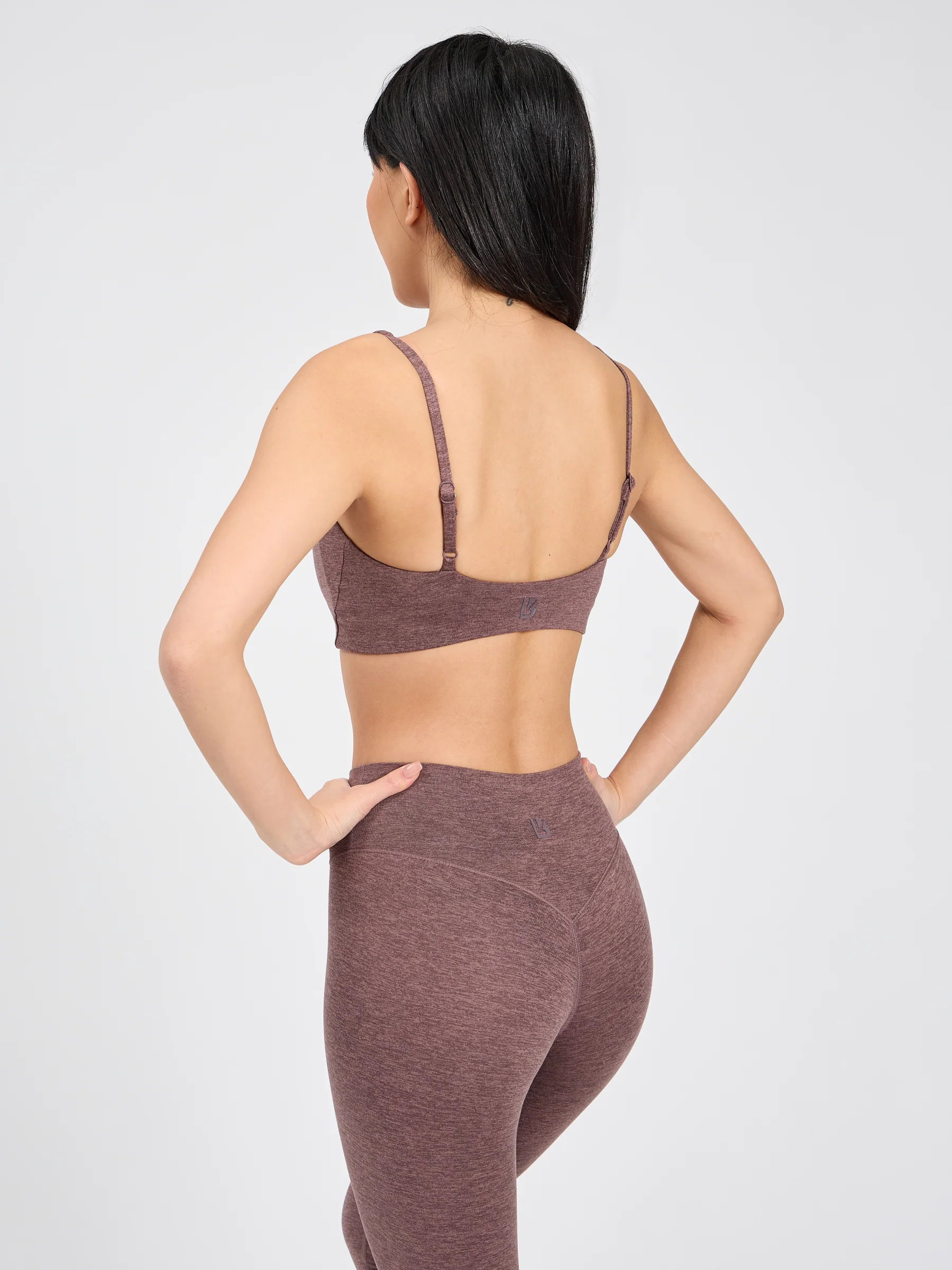 Dream Heathered Sports Bra - Mocha Berry - Image 7