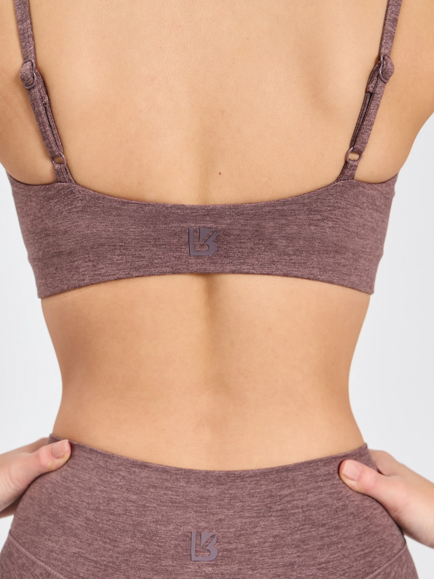 Dream Heathered Sports Bra - Mocha Berry - Image 8