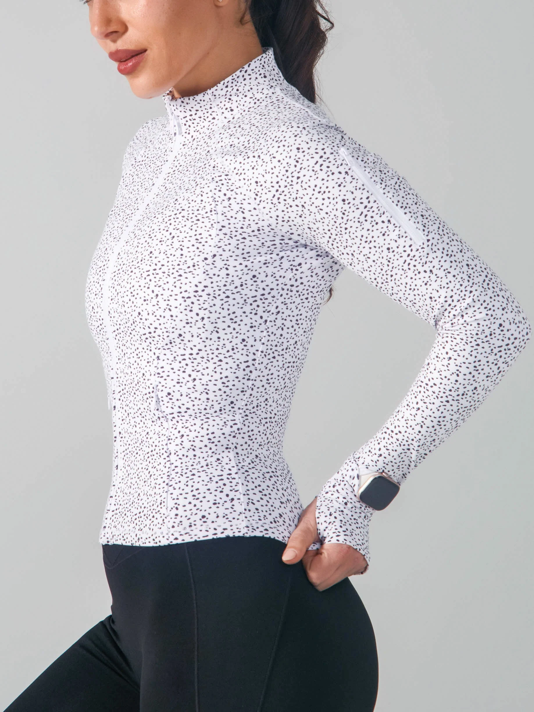 Elysium Zip Jacket - Dalmatian Print - Image 3