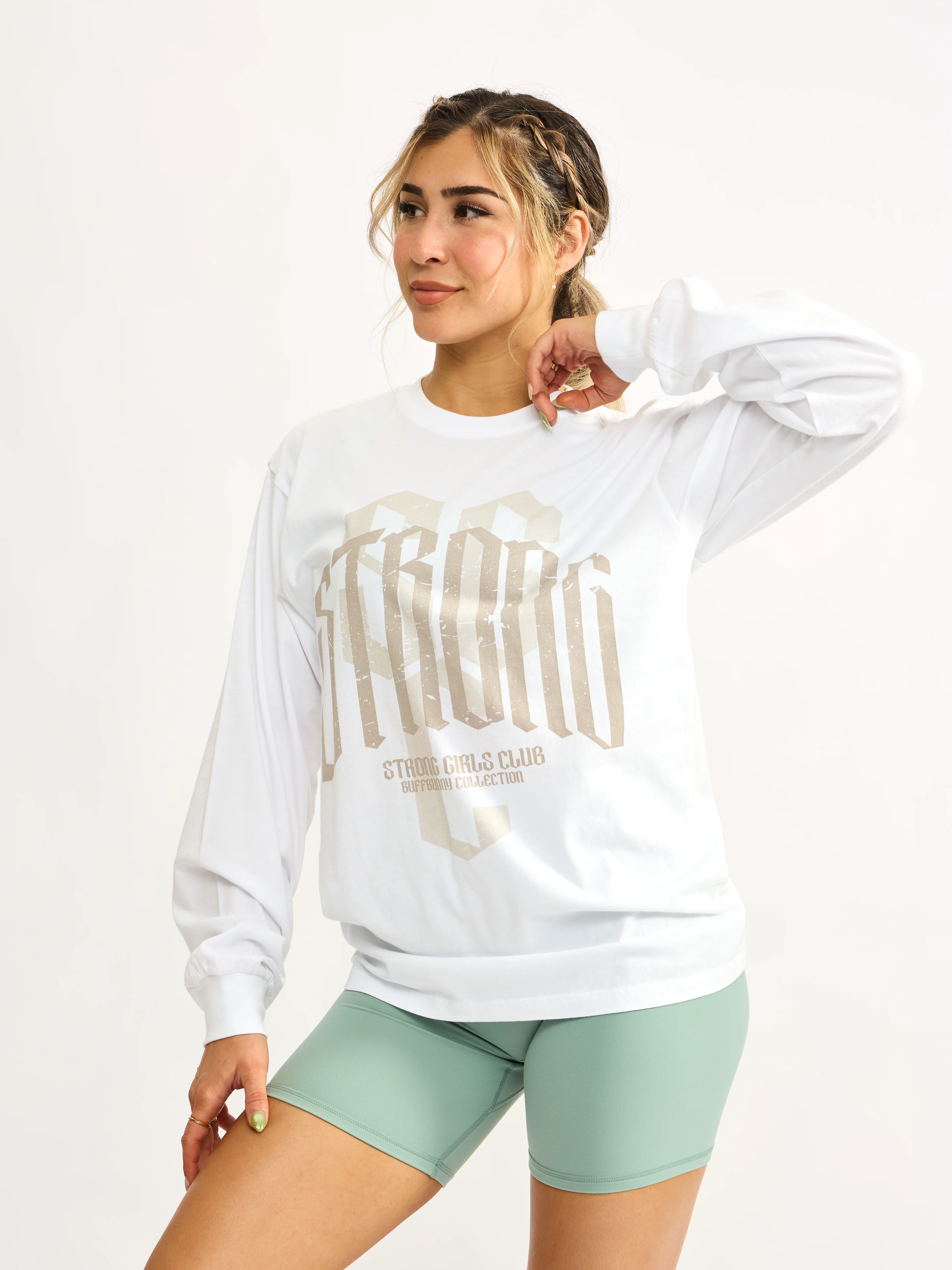Empire Long Sleeve Tee - White - Image 3
