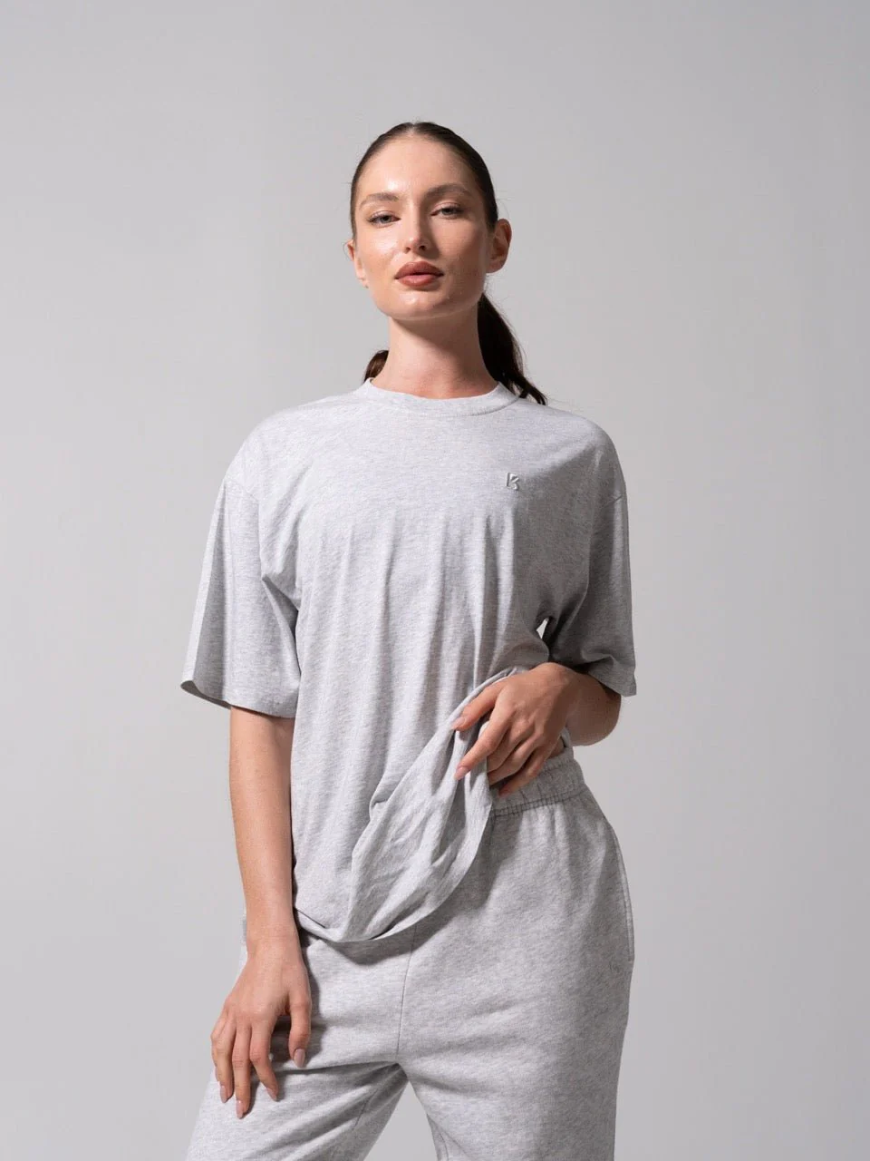 Essential Short Sleeve Tee - Heather Grey - Image 2