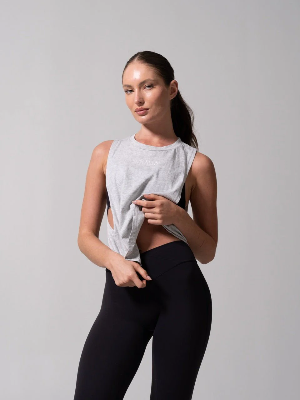 Essential Waist Tank - Heather Grey - Image 5