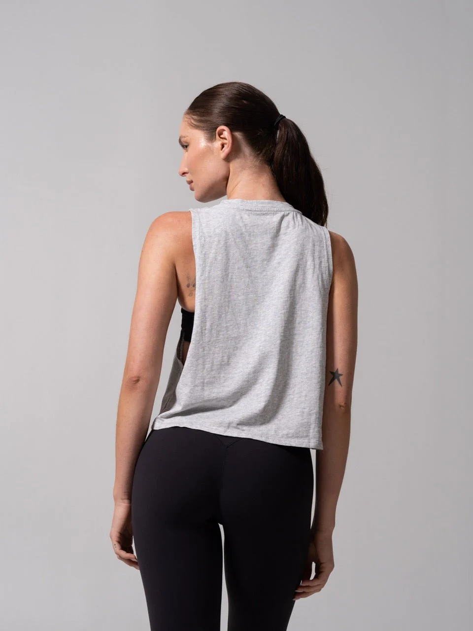 Essential Waist Tank - Heather Grey - Image 6