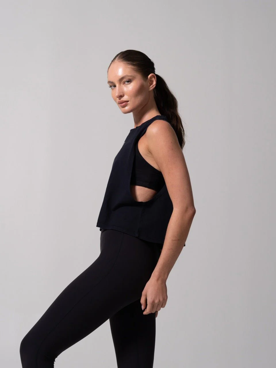 Essential Waist Tank - Onyx Black - Image 4