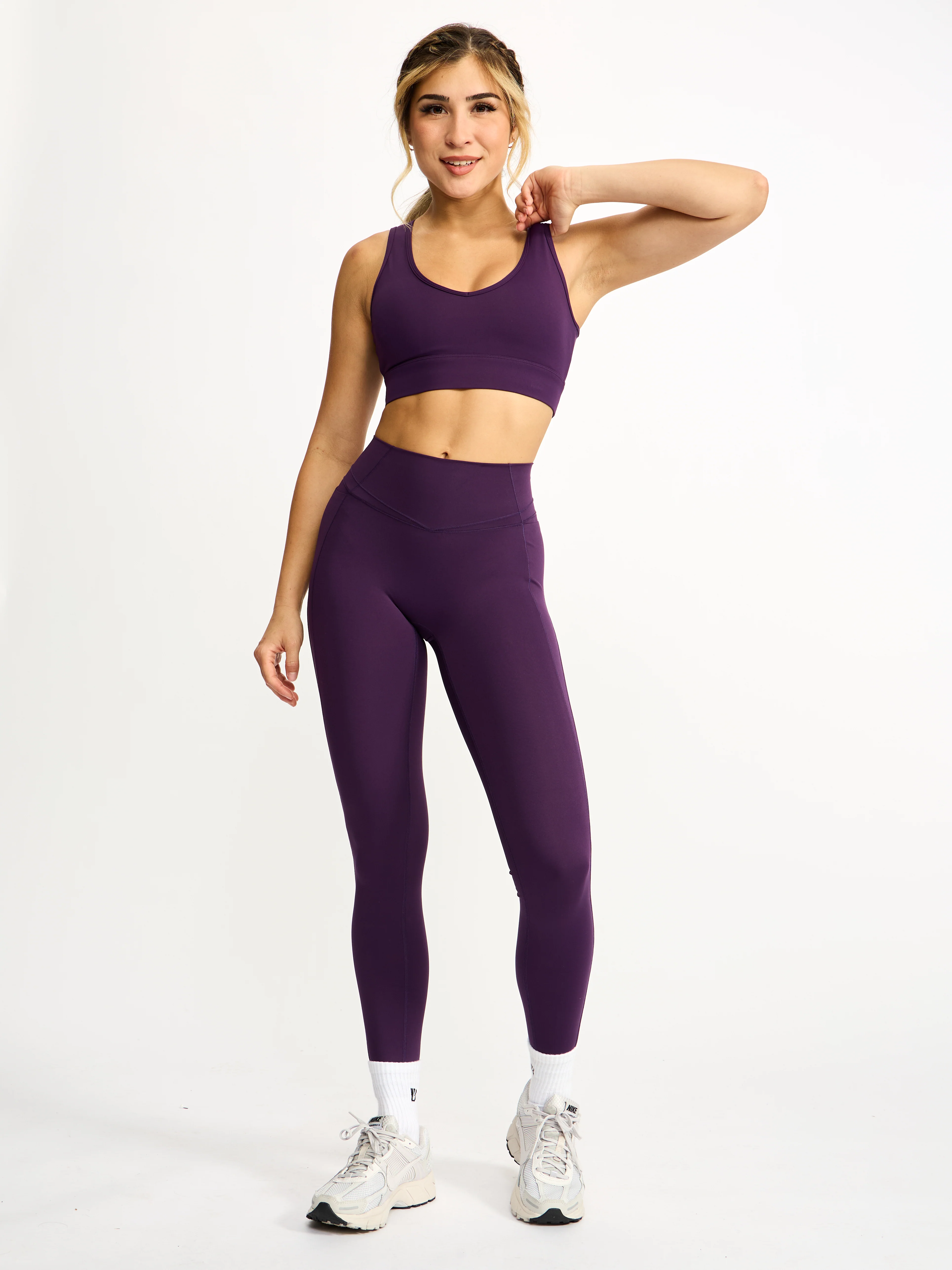 Everyday Airbrush Pocket Legging - Eggplant Purple - Image 4