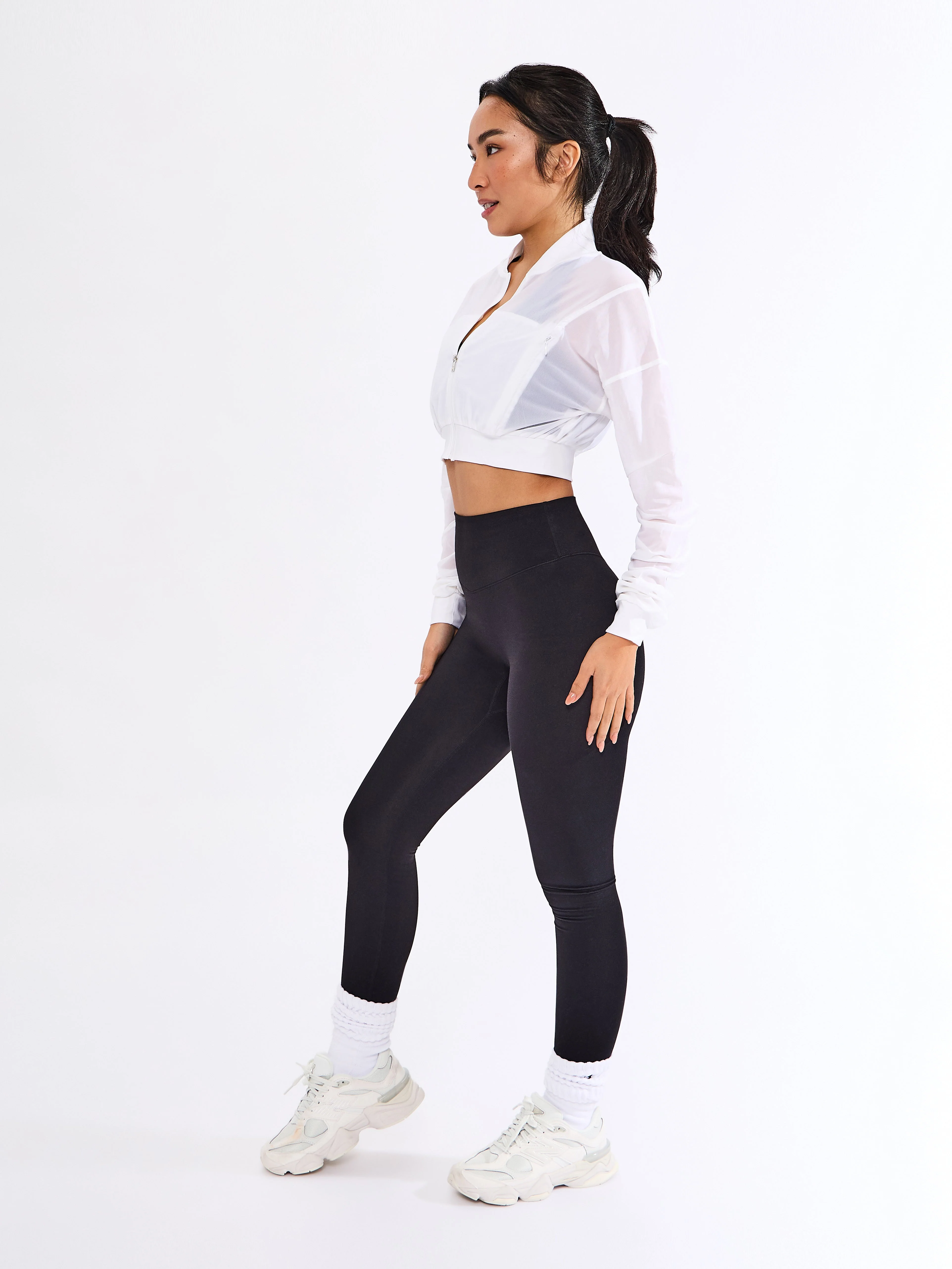 Exposed Mesh Jacket - White - Image 4