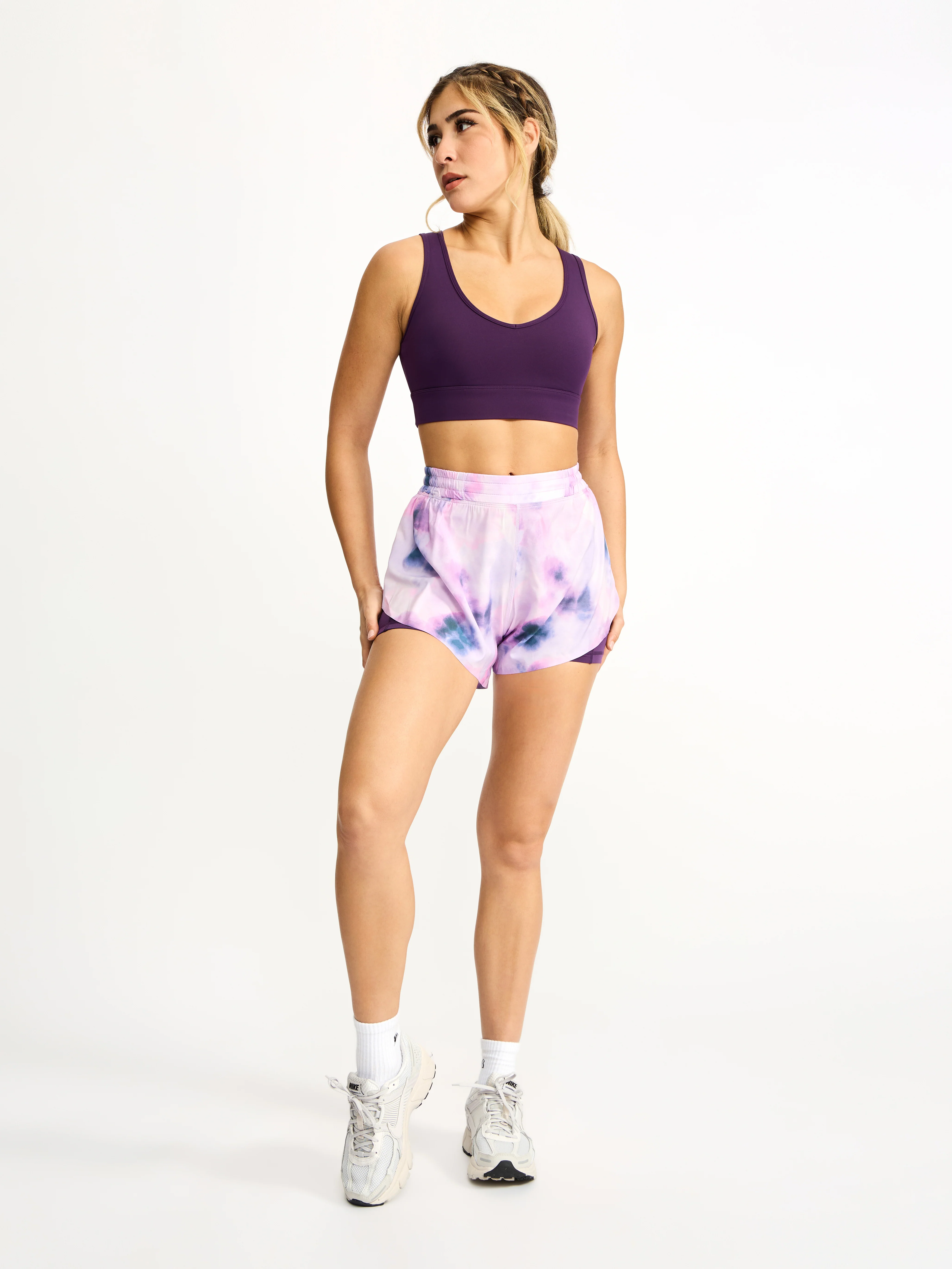 Flirty Flo Short Boyshort - Purple Swirl Print - Image 4