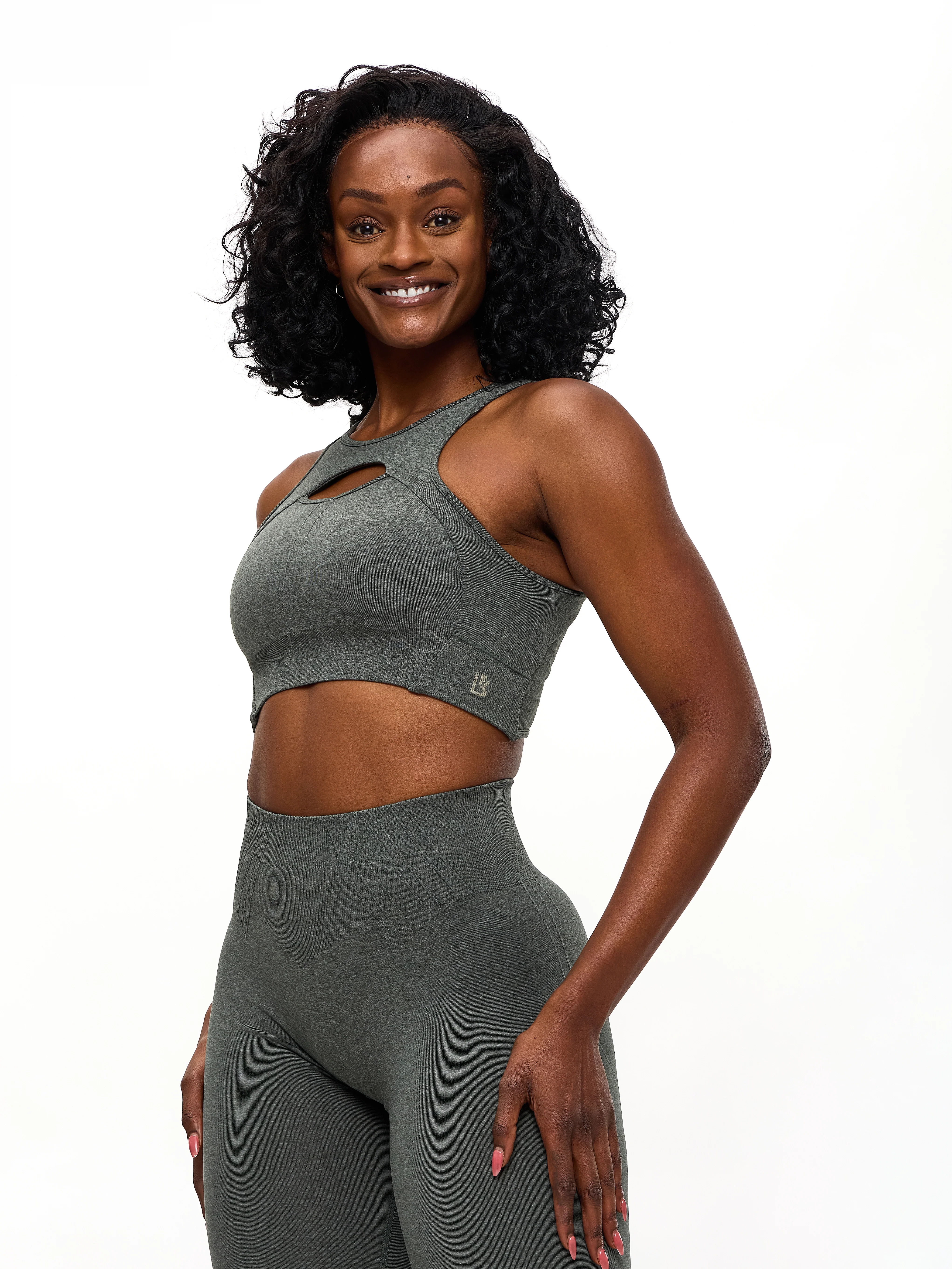 Form Reversible Seamless Sports Bra - Shadow Sage - Image 3