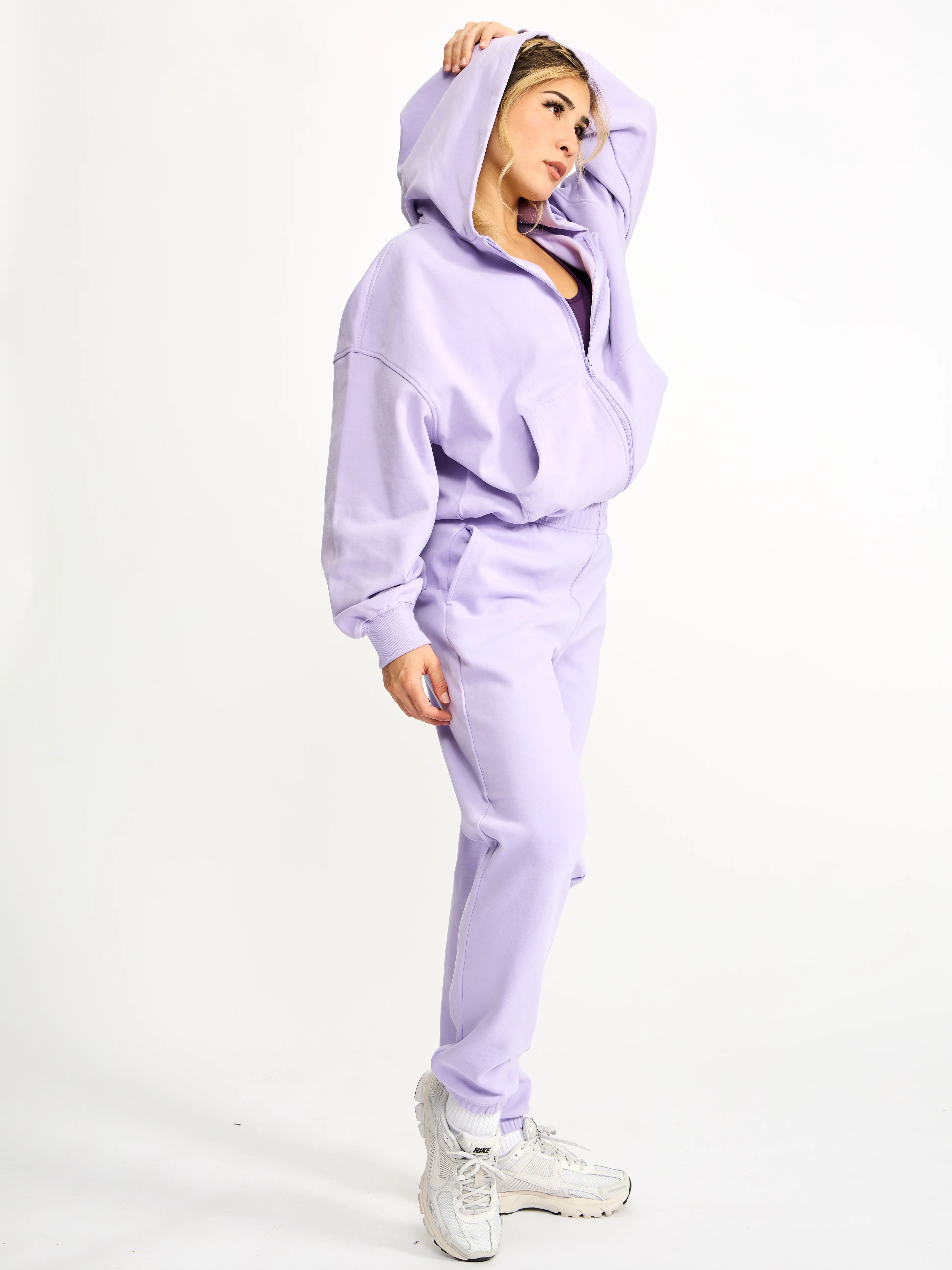 Full Zip Cloud Hoodie - Frosted Purple - Image 4