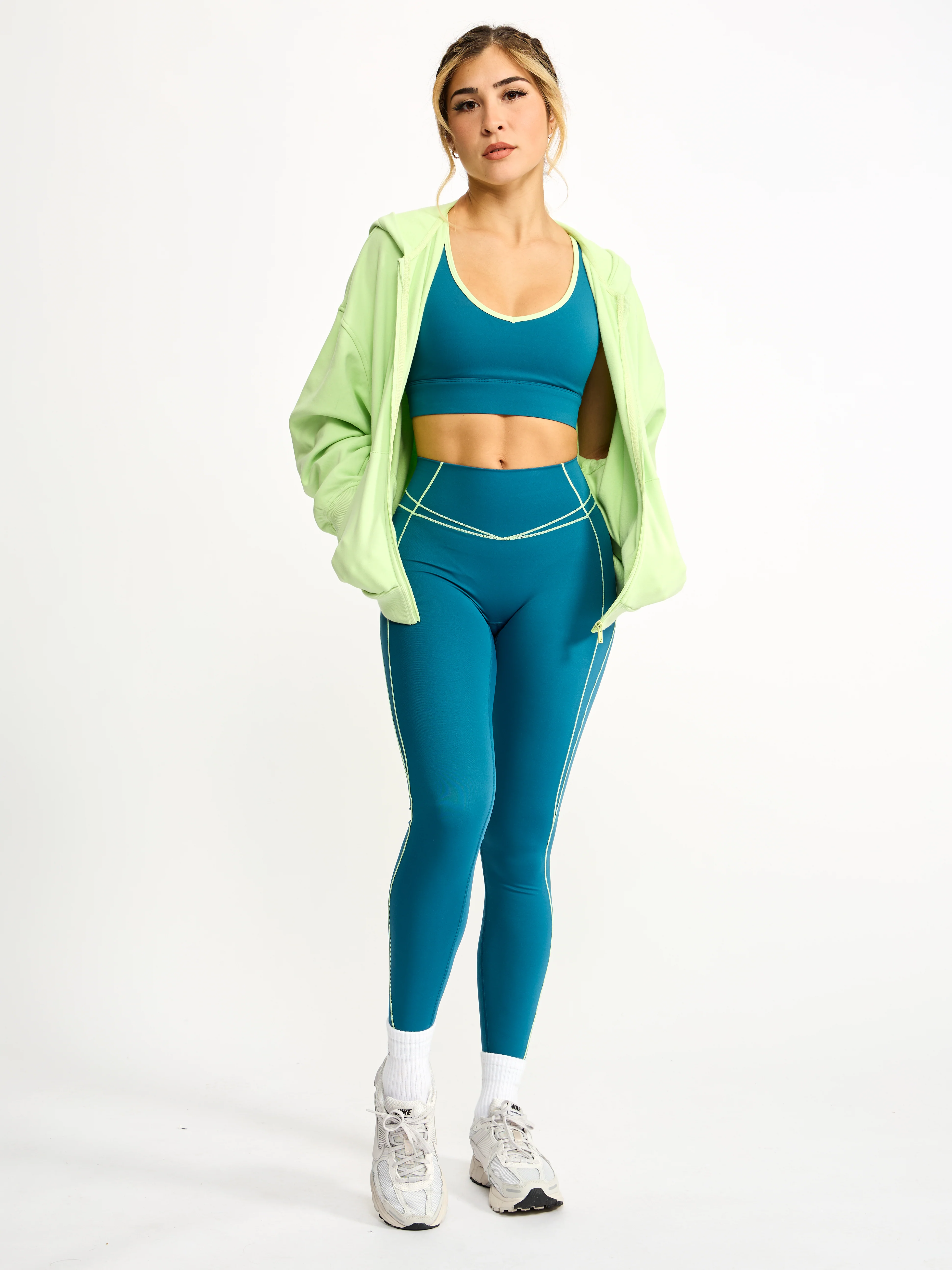 Full Zip Cloud Hoodie - Lima Bean - Image 4