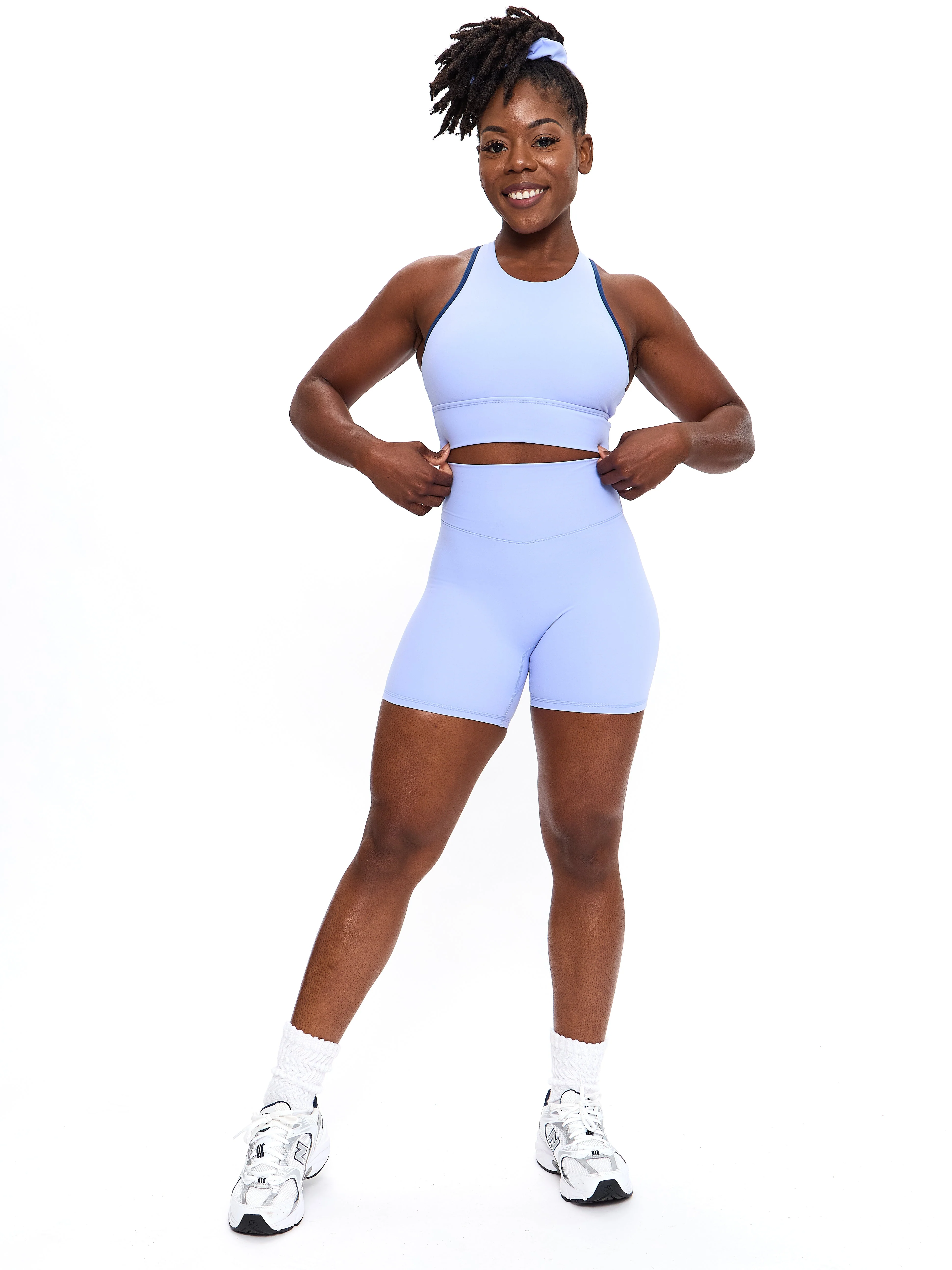 Geo Sports Bra - Rainwater Blue - Image 3