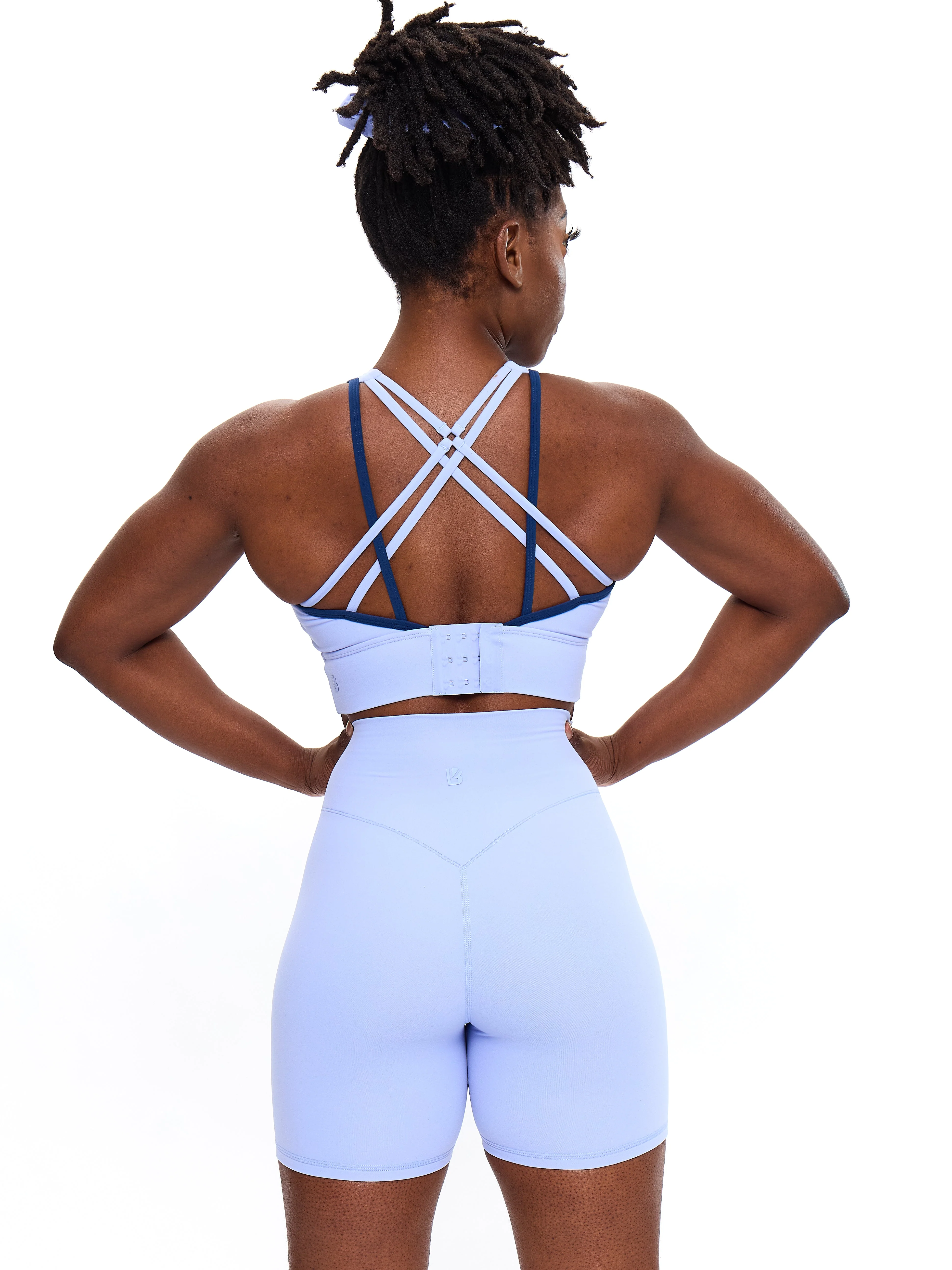 Geo Sports Bra - Rainwater Blue - Image 6
