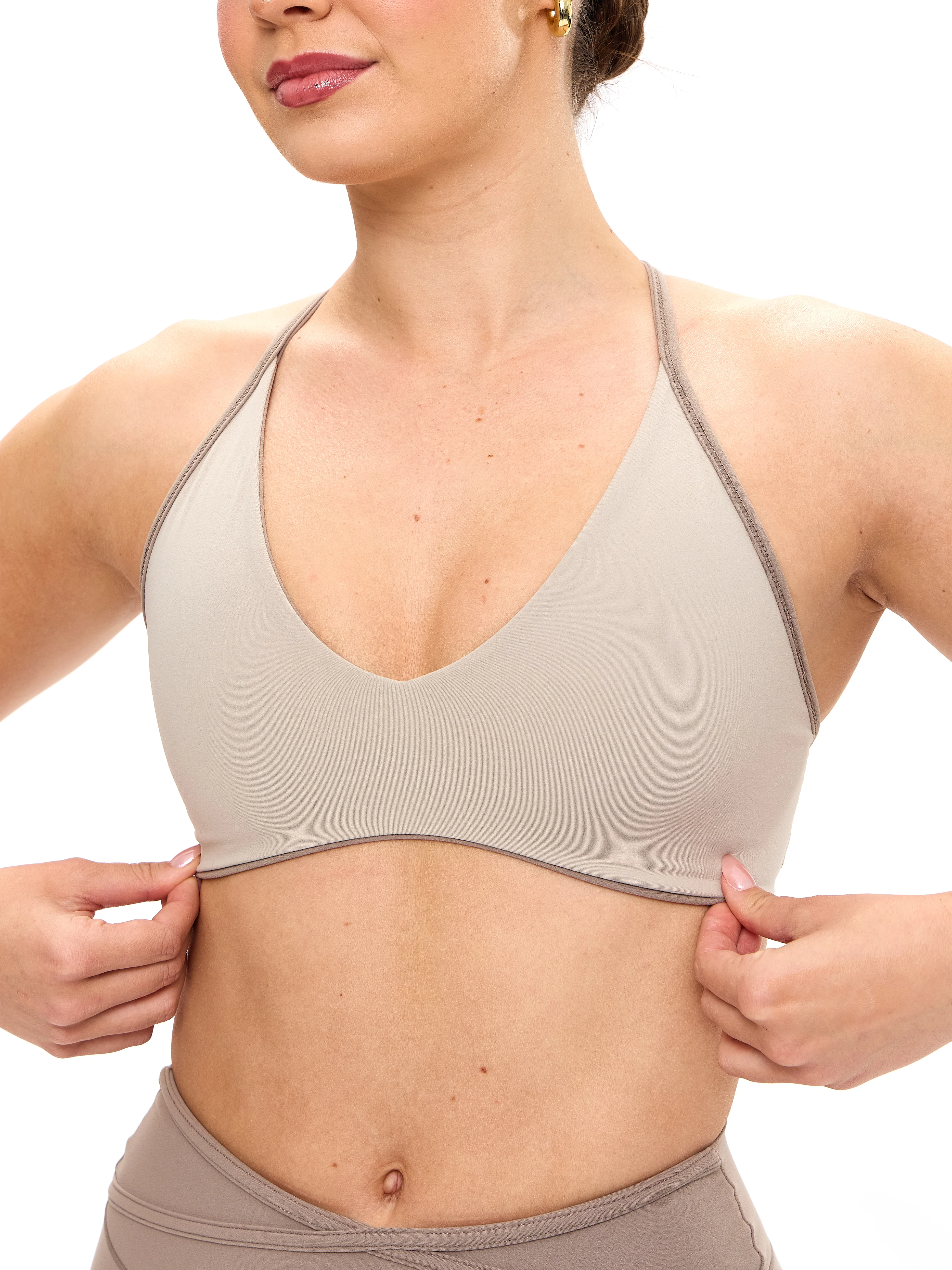Girlfriend Reversible Sports Bra - Chai Latte and Chamomile - Image 6