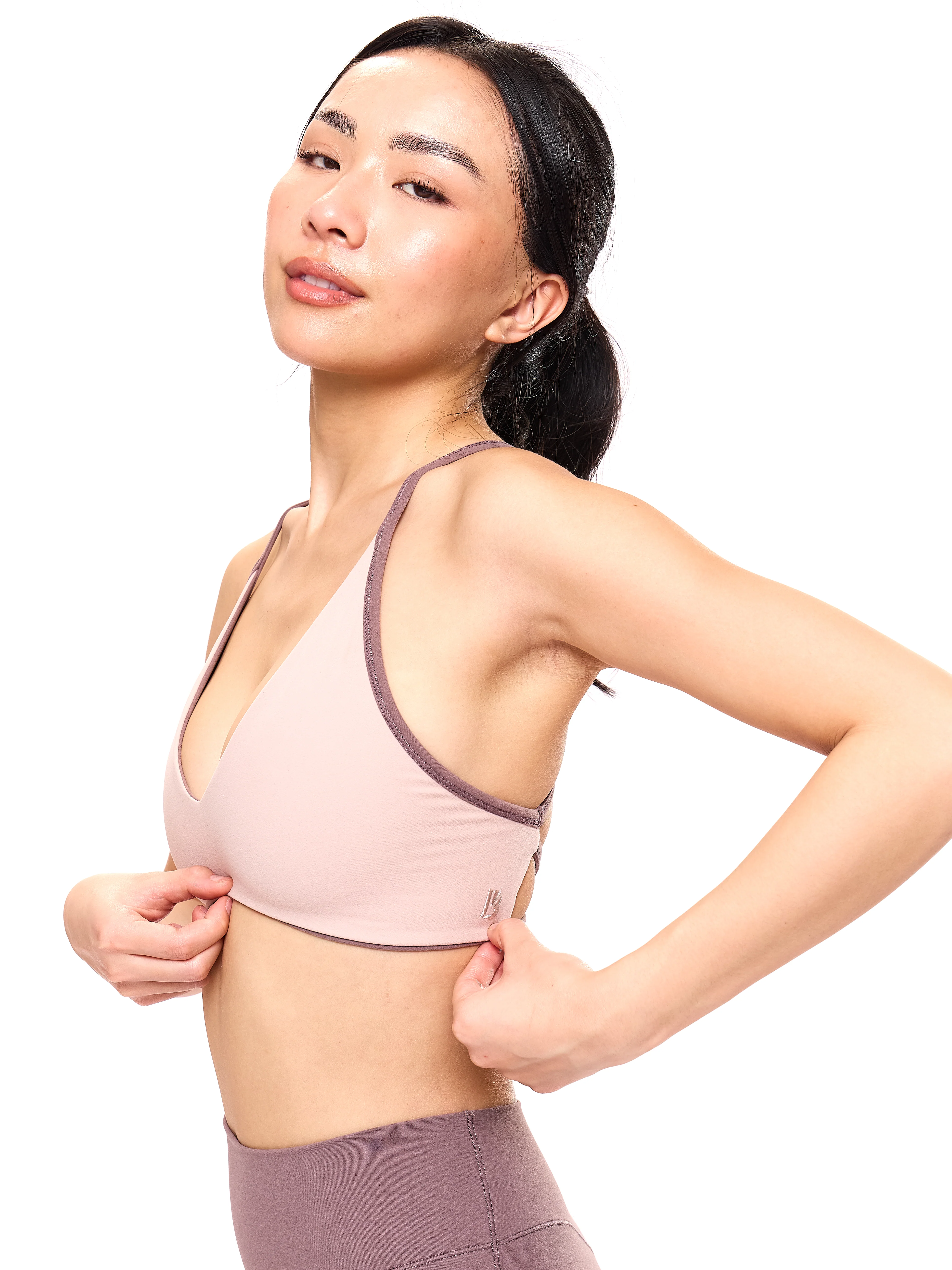 Girlfriend Reversible Sports Bra - Mocha Berry and Berry Ice - Image 4
