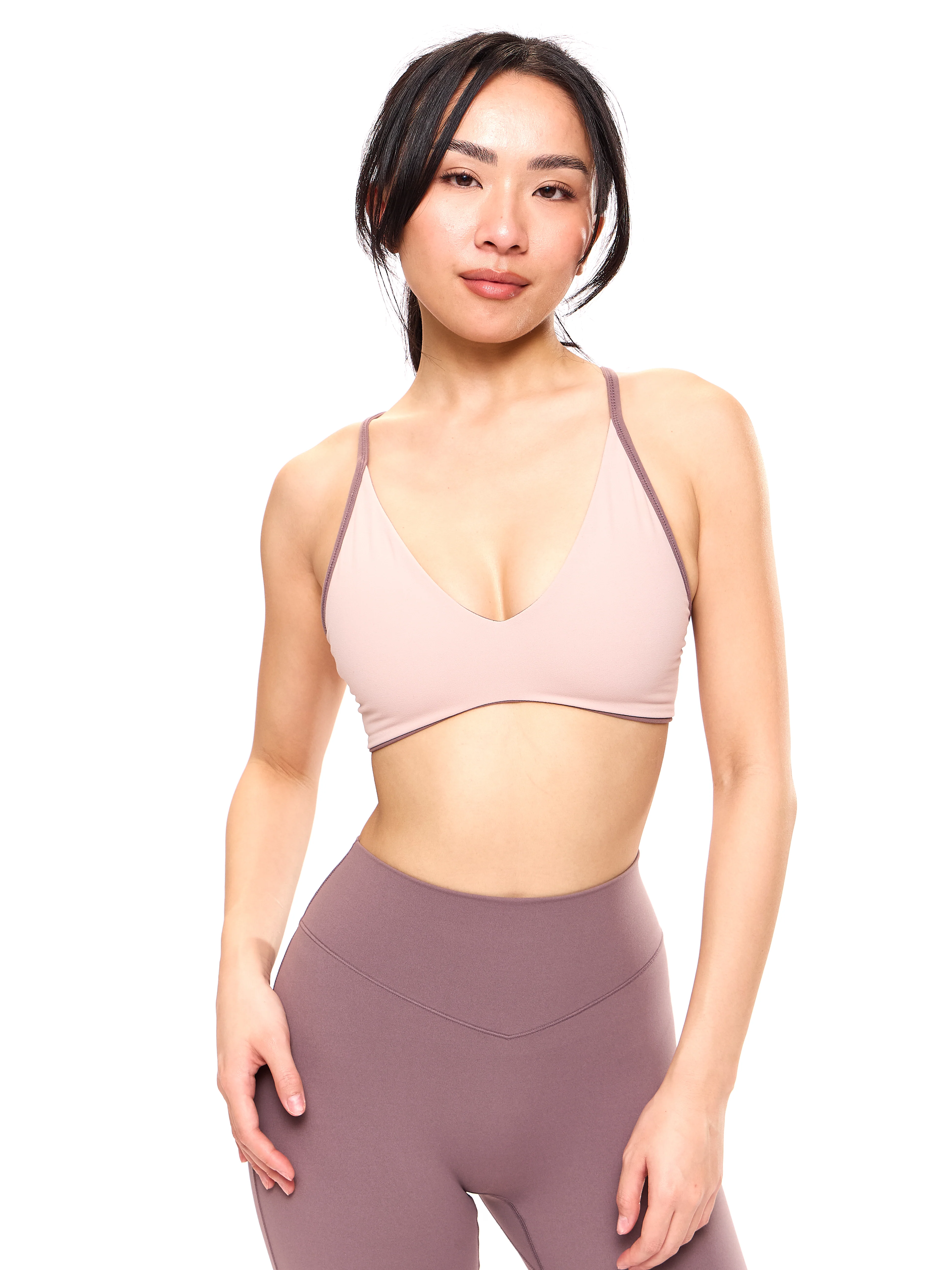 Girlfriend Reversible Sports Bra - Mocha Berry and Berry Ice - Image 8