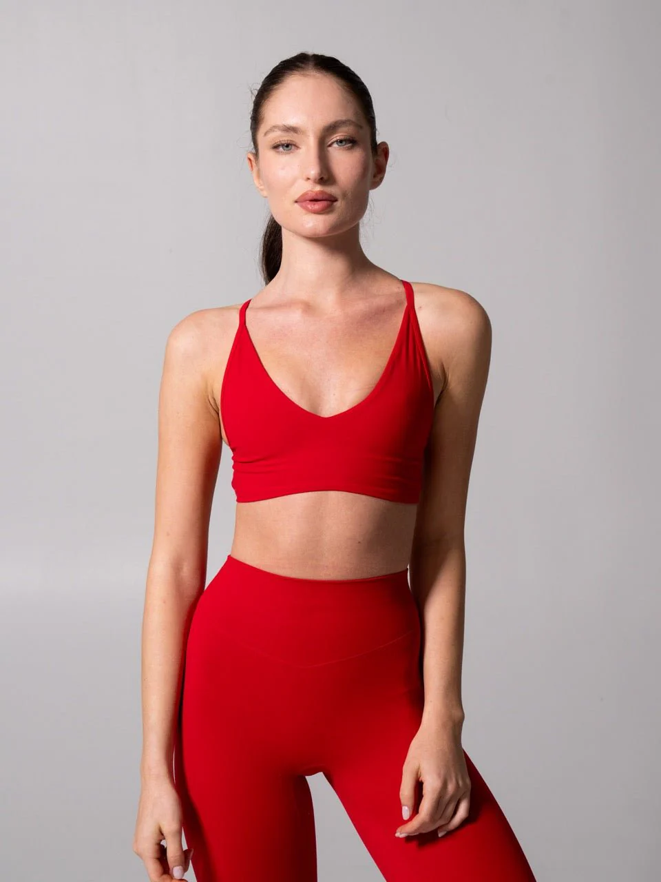 Girlfriend Reversible Sports Bra - Lipstick Red and Miami Vice - Image 3