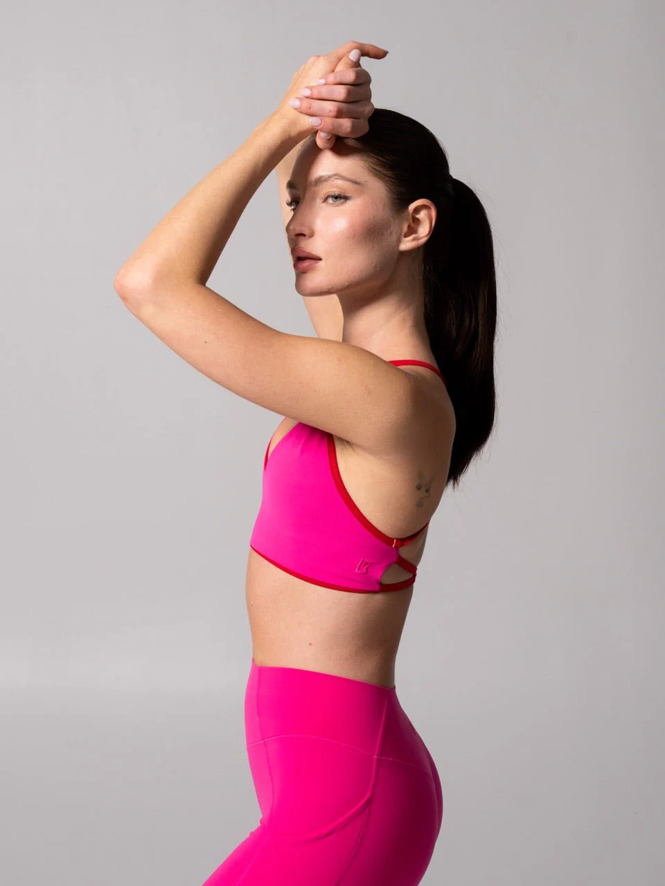 Girlfriend Reversible Sports Bra - Lipstick Red and Miami Vice - Image 6