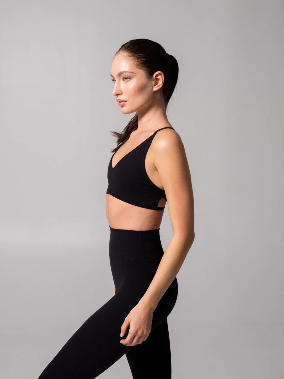 Girlfriend Reversible Sports Bra - Onyx Black and White - Image 3