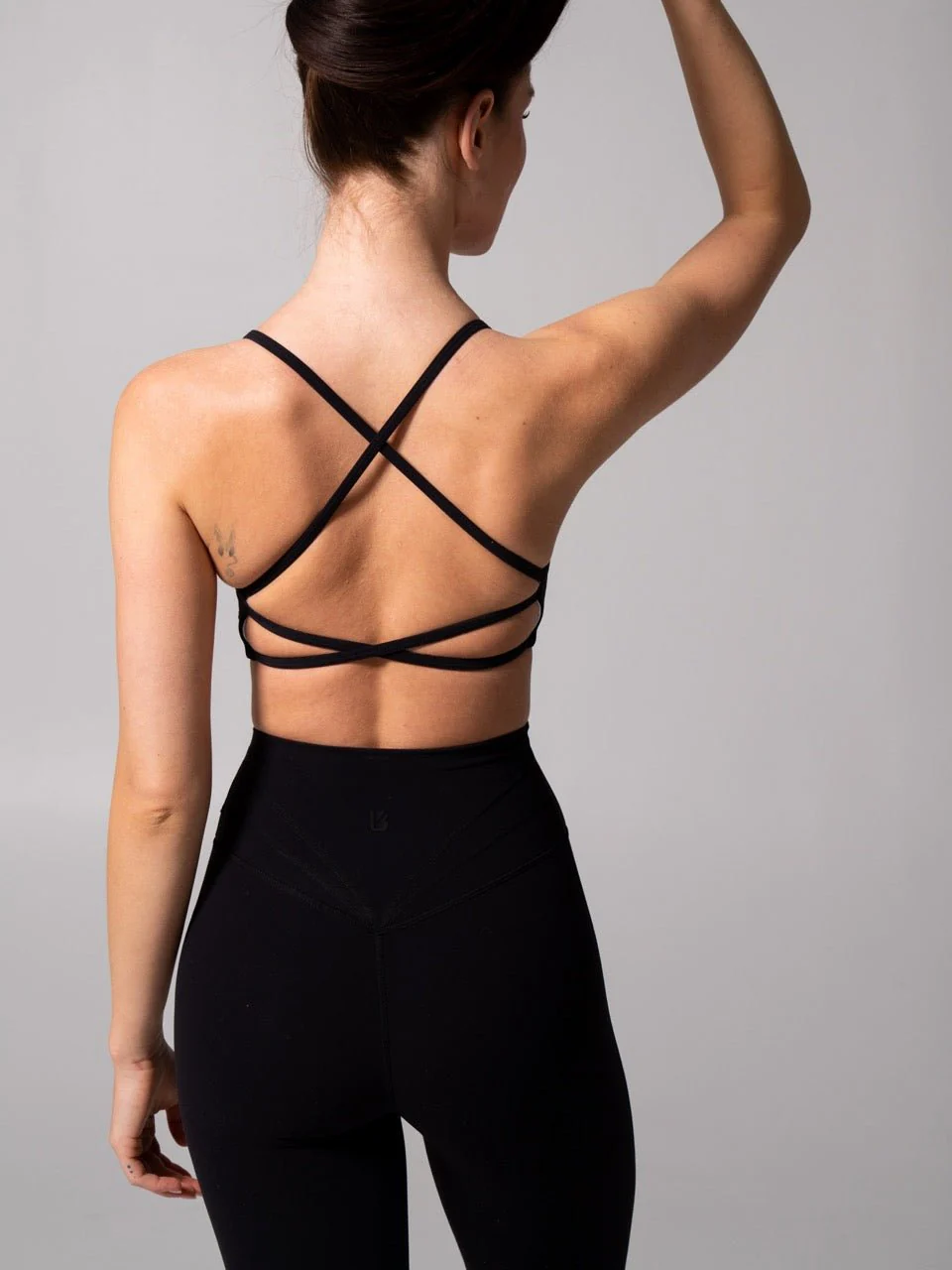 Girlfriend Reversible Sports Bra - Onyx Black and White - Image 7
