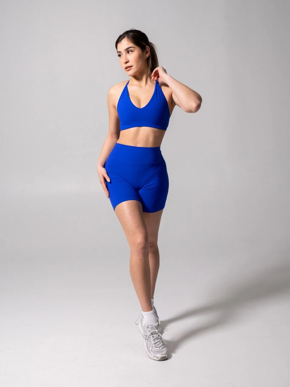 Girlfriend Reversible Sports Bra - Rio Blue and White - Image 3