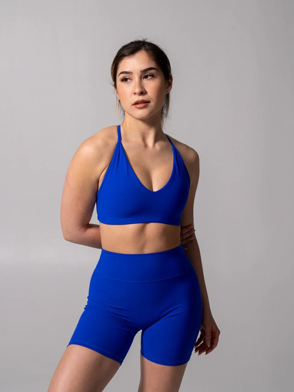 Girlfriend Reversible Sports Bra - Rio Blue and White - Image 5
