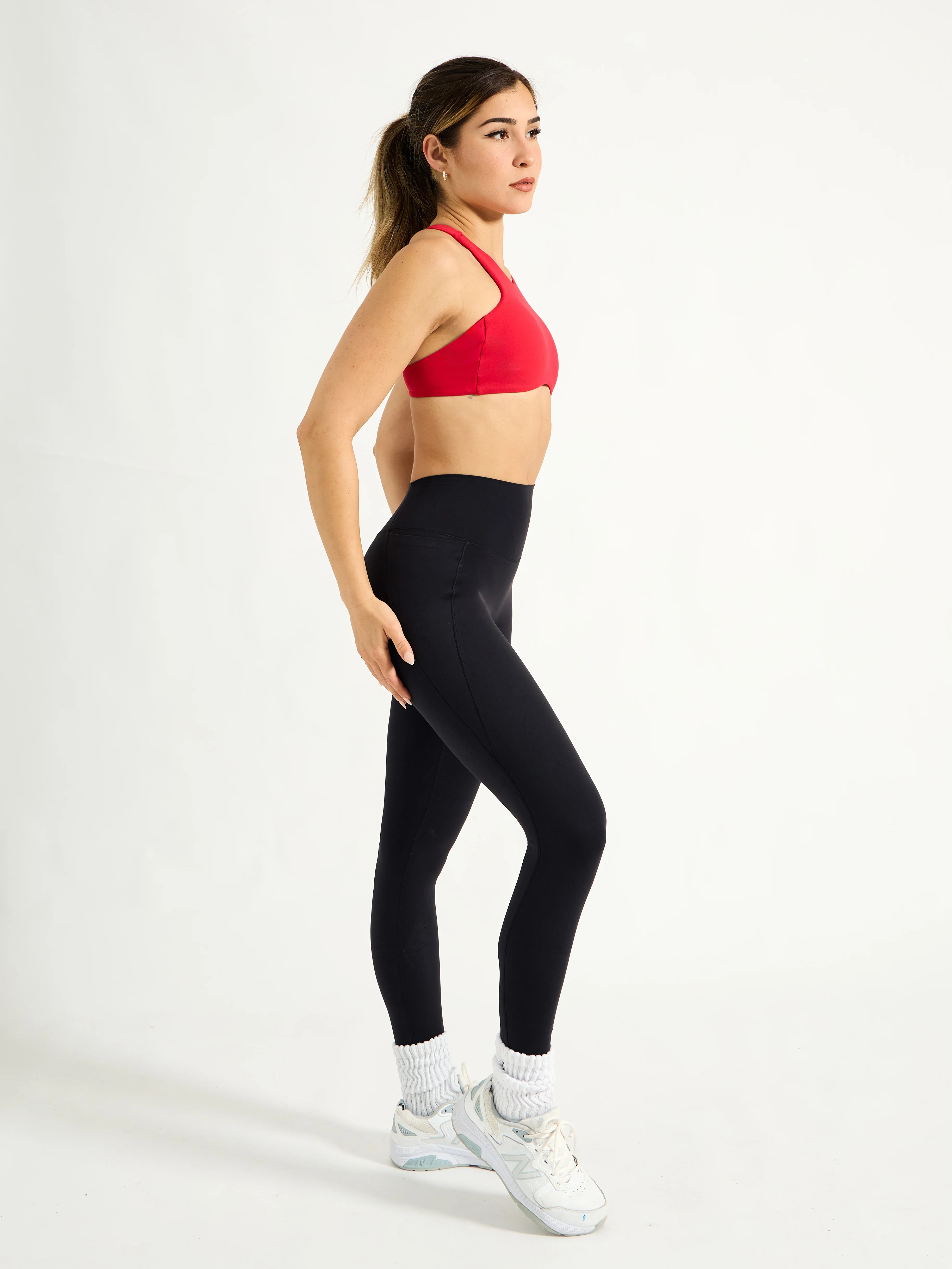 Curve Sports Bra - Lipstick Red - Image 4