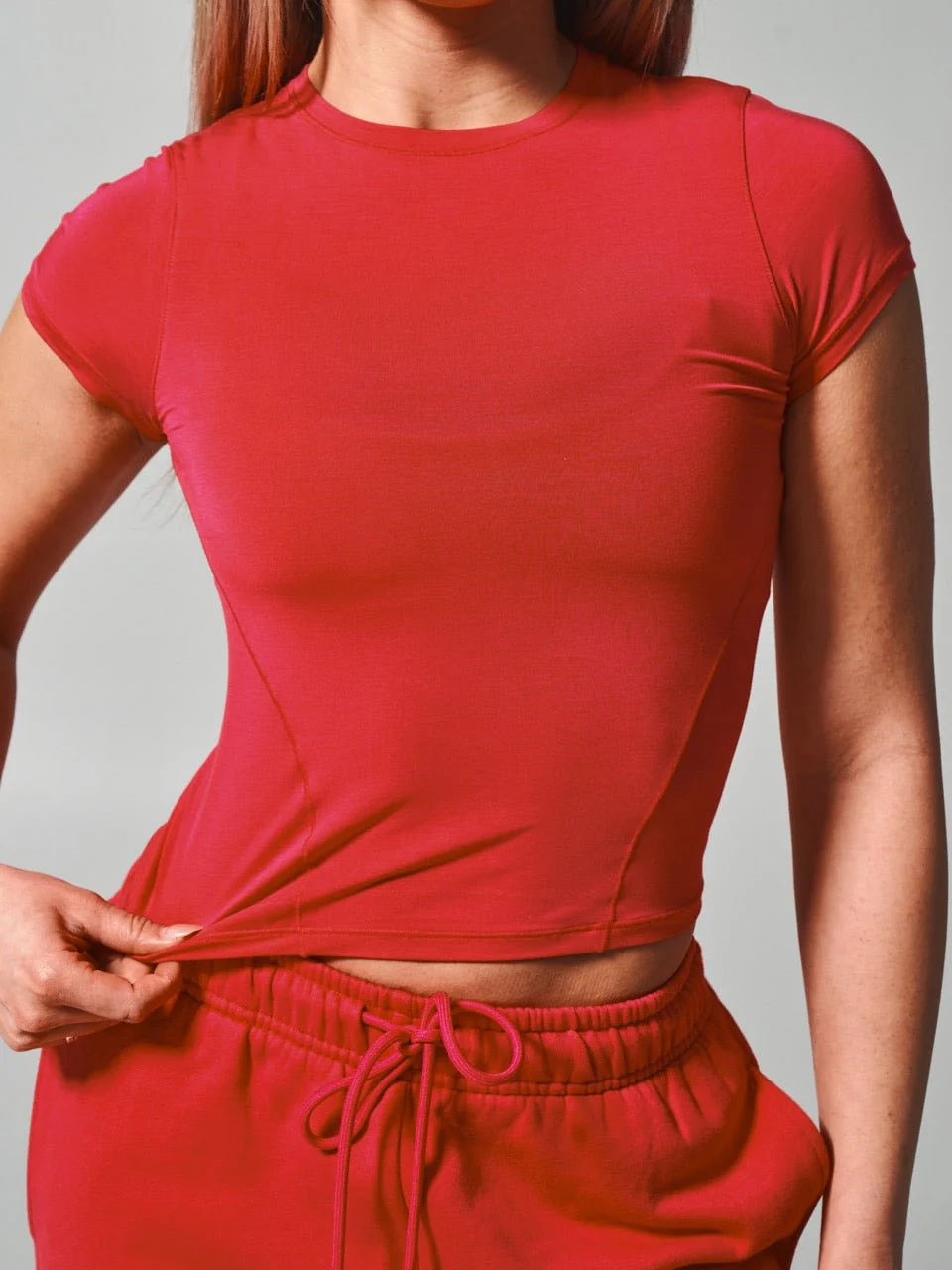 Halo Baby Tee - Lipstick Red - Image 5