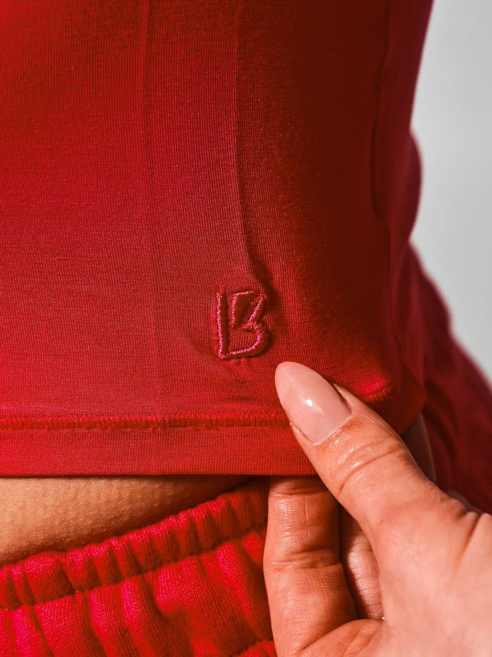 Halo Baby Tee - Lipstick Red - Image 6