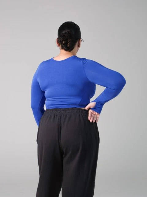 Halo Long Sleeve Baby Tee - Rio Blue - Image 4