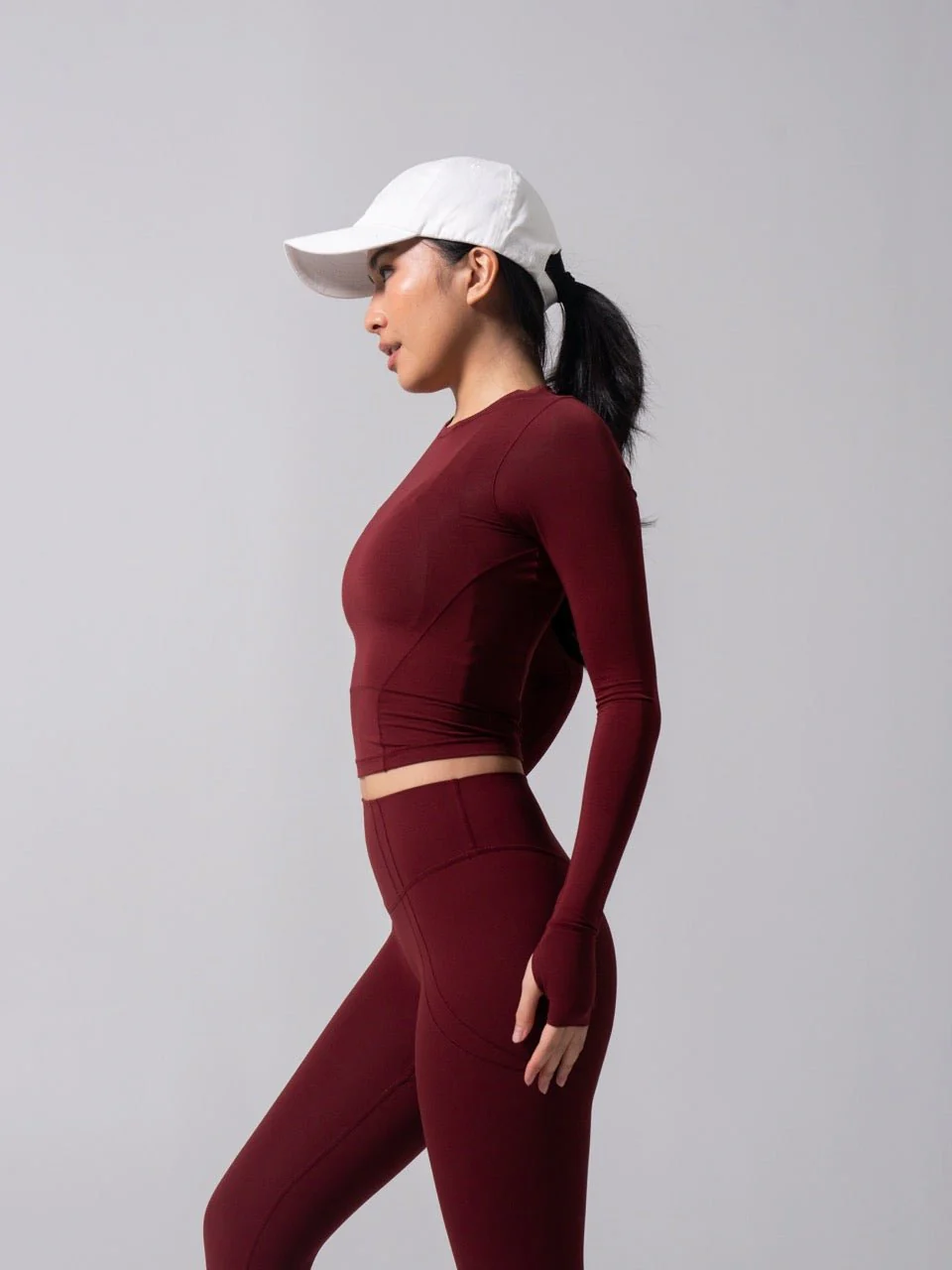 Halo Long Sleeve Baby Tee - Vineyard - Image 3