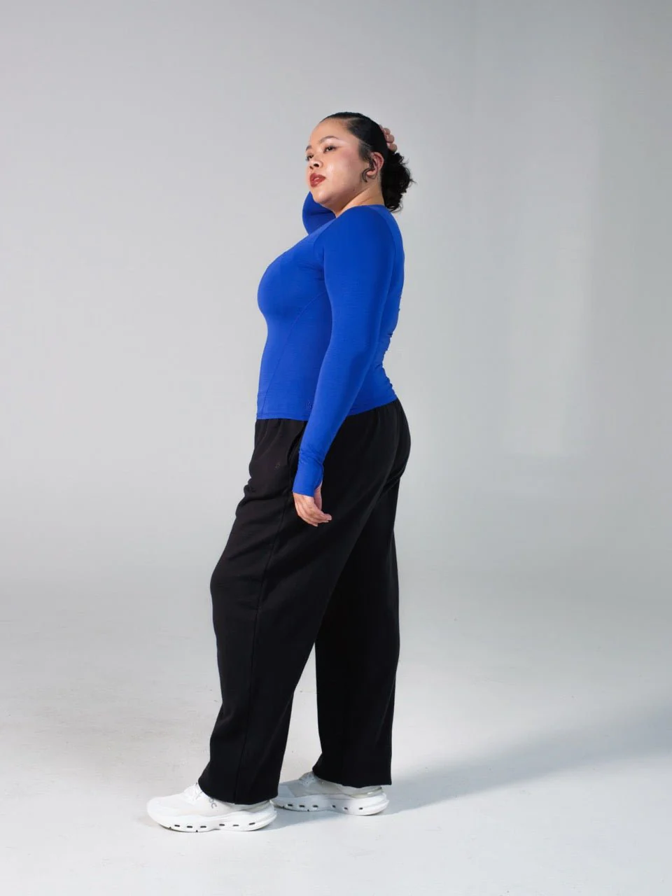 Halo Long Sleeve Hip Tee - Rio Blue - Image 3