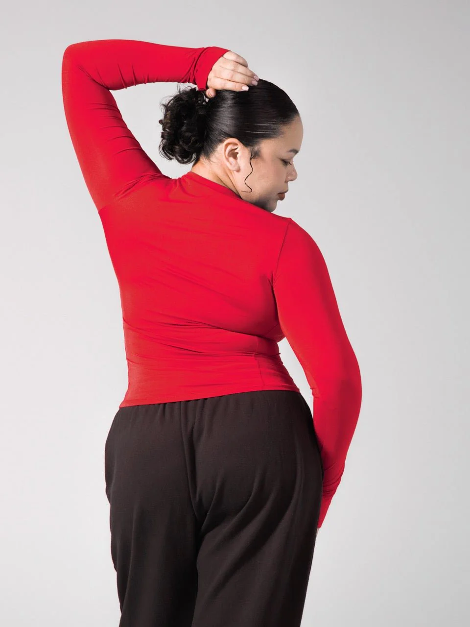 Halo Long Sleeve Hip Tee - Lipstick Red - Image 4