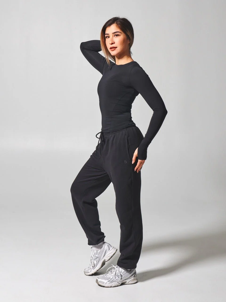 Halo Long Sleeve Hip Tee - Onyx Black - Image 3