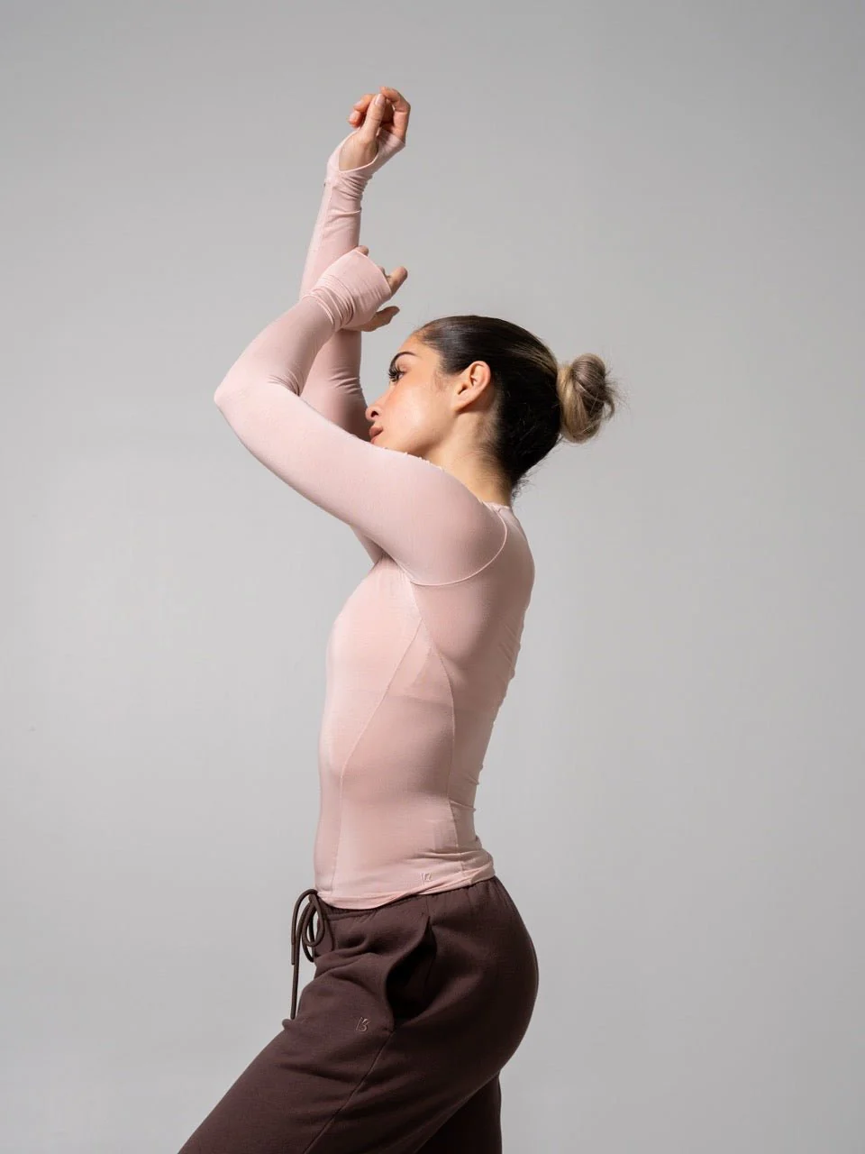Halo Long Sleeve Hip Tee - Strawberry Milk - Image 3