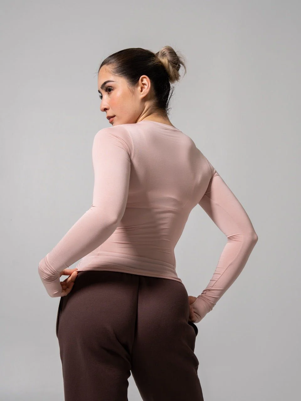 Halo Long Sleeve Hip Tee - Strawberry Milk - Image 4