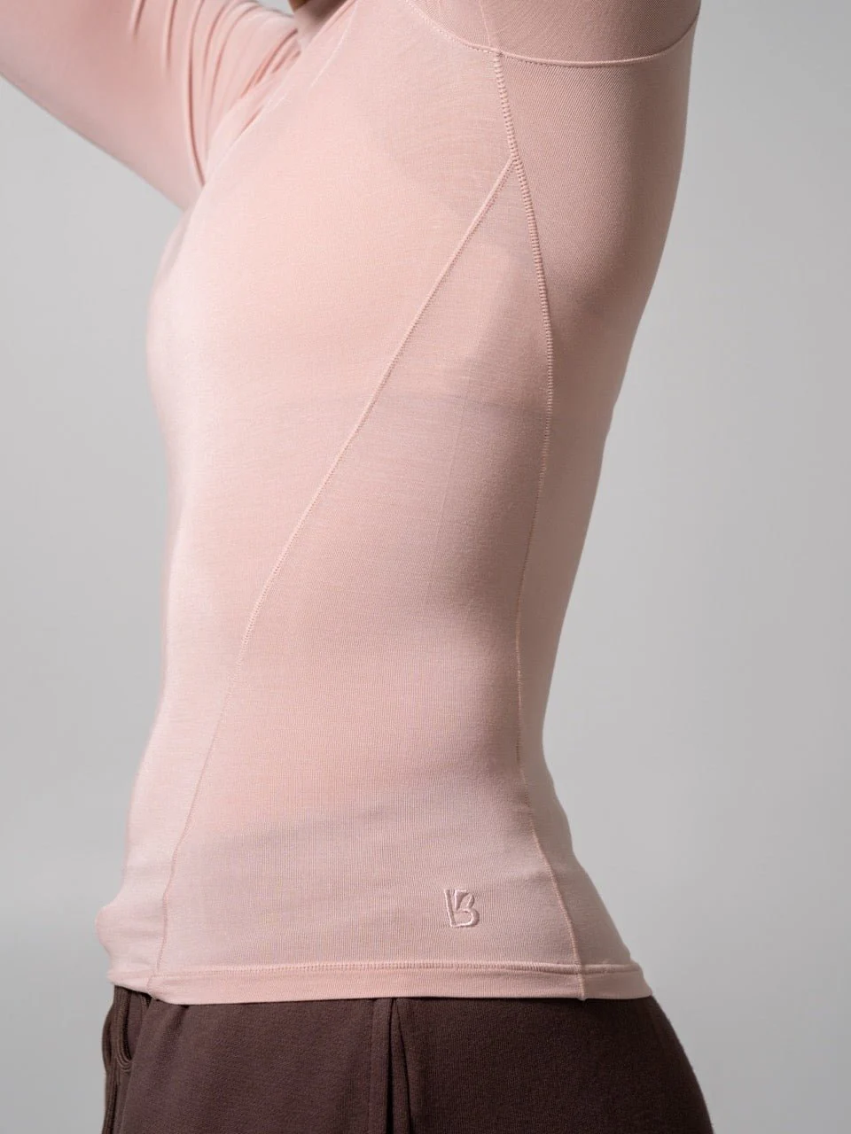 Halo Long Sleeve Hip Tee - Strawberry Milk - Image 5