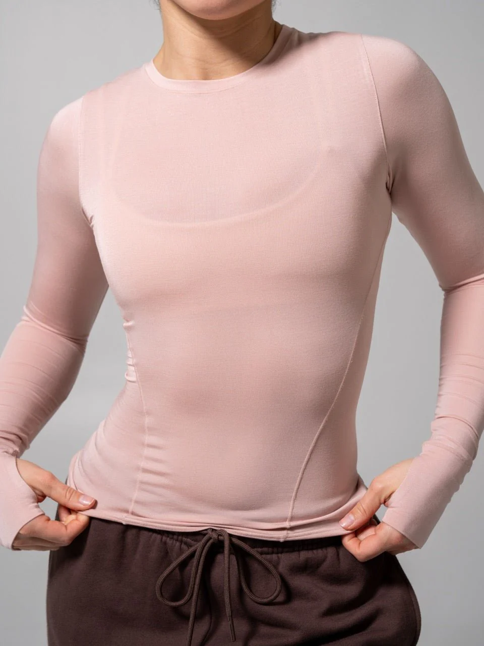 Halo Long Sleeve Hip Tee - Strawberry Milk - Image 6