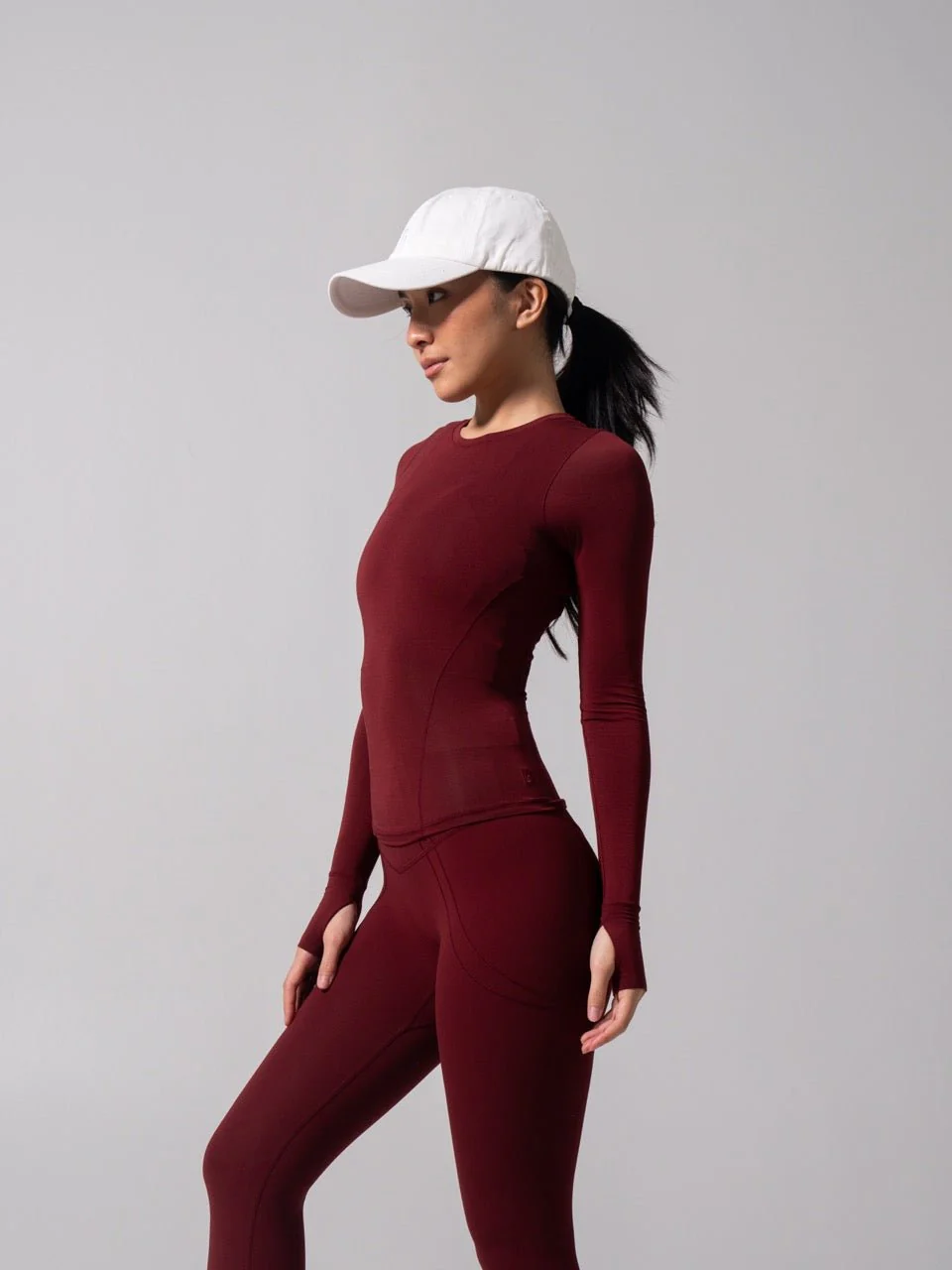 Halo Long Sleeve Hip Tee - Vineyard - Image 3