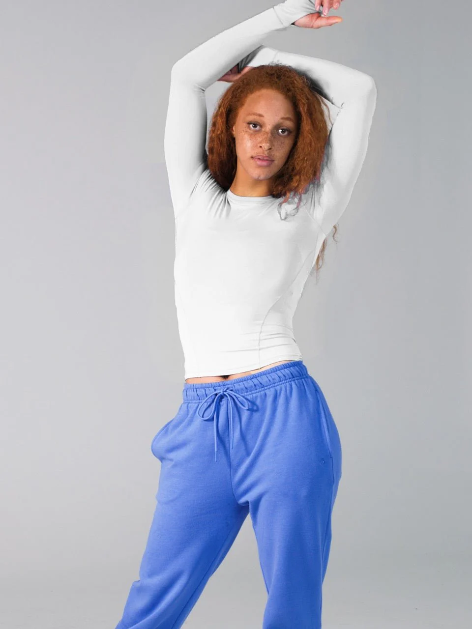 Halo Long Sleeve Hip Tee - White - Image 2