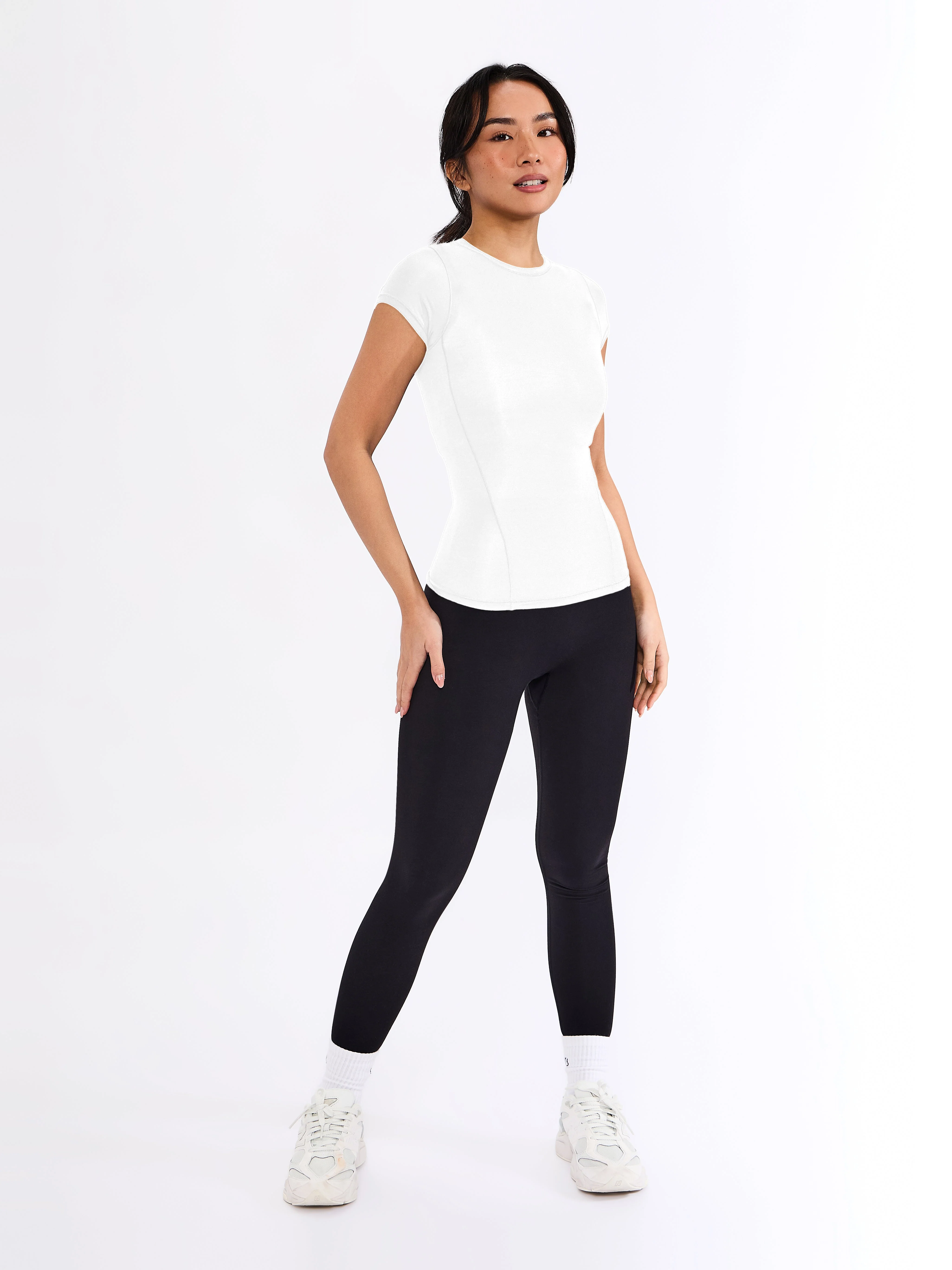 Halo Hip Tee - White - Image 4