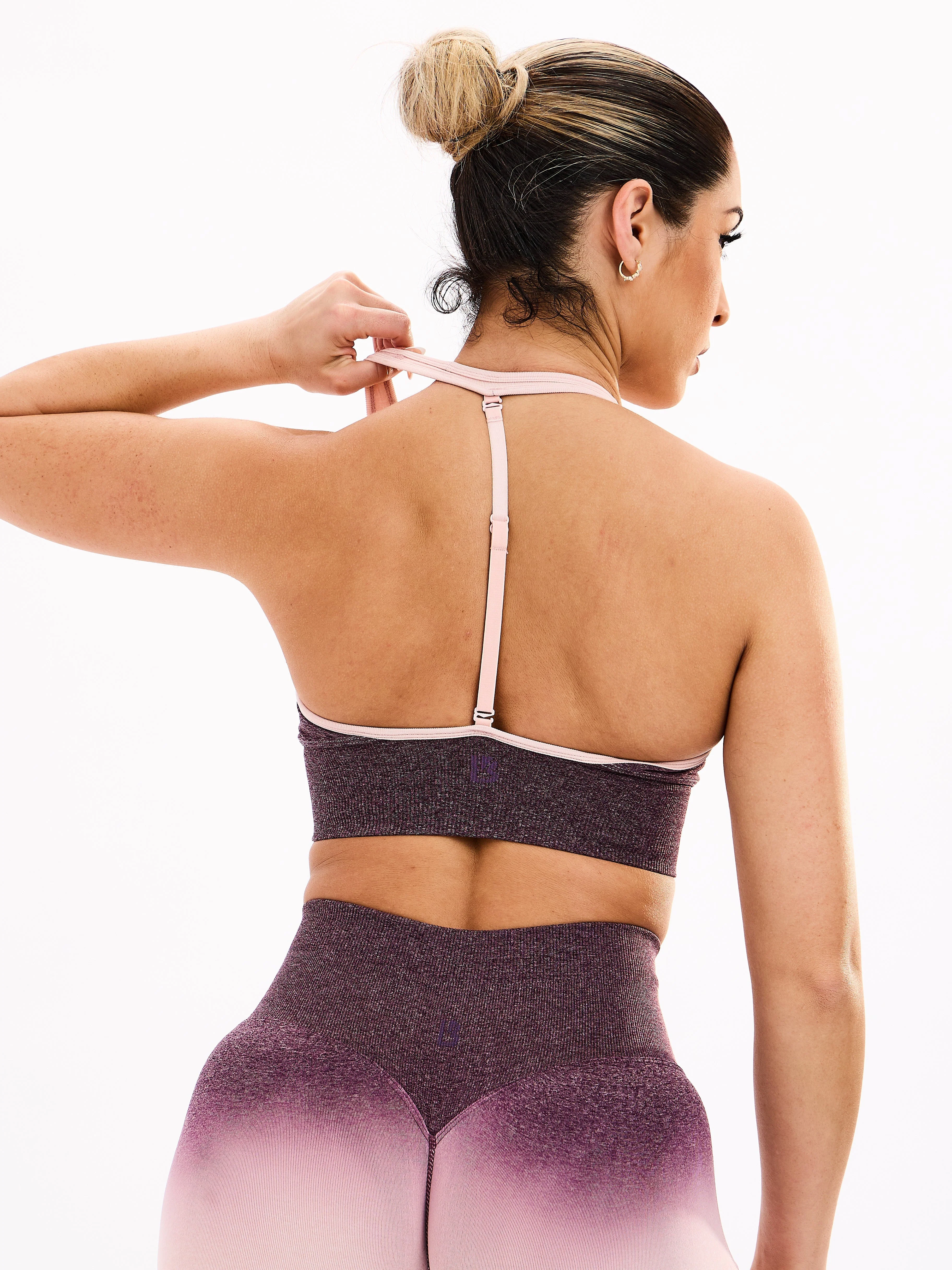Halter Seamless Sports Bra - Court Ombre - Image 2